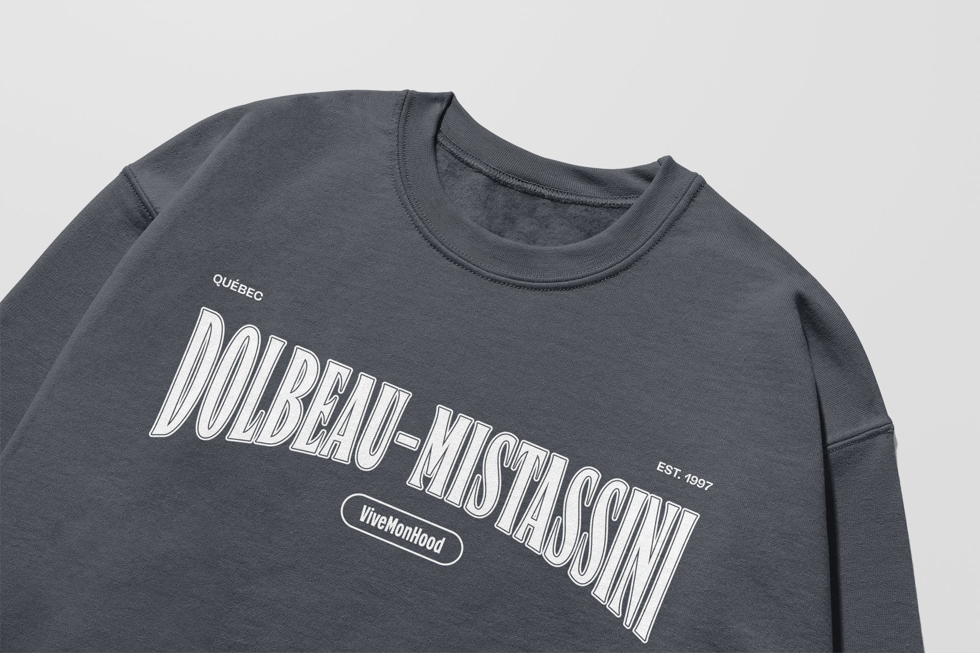 Mon Crew Fit - Enfants - Dolbeau-Mistassini - Impression en Blanc