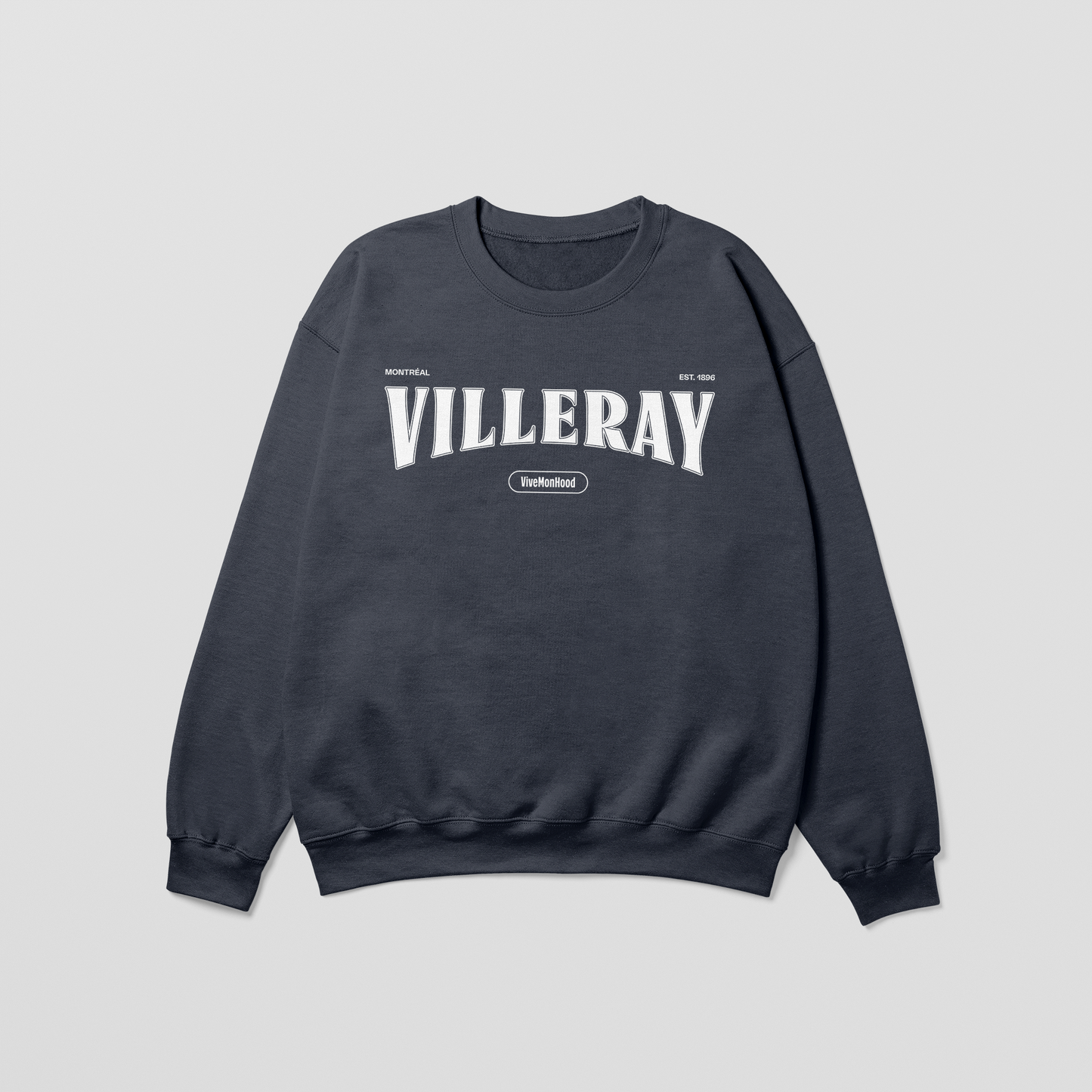 Mon Crew Fit - Villeray - Enfant - Blanc - Dark Heather