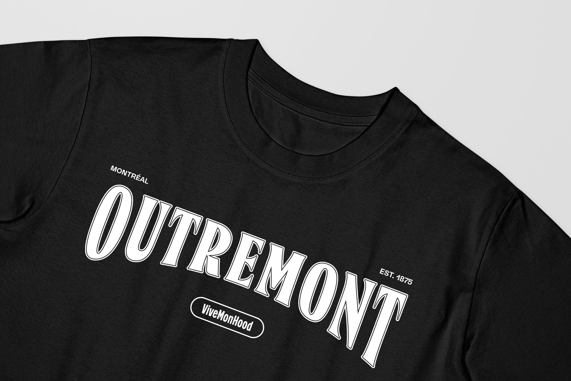 Mon T-Shirt Garçon - Adultes - Outremont - Impression en Blanc