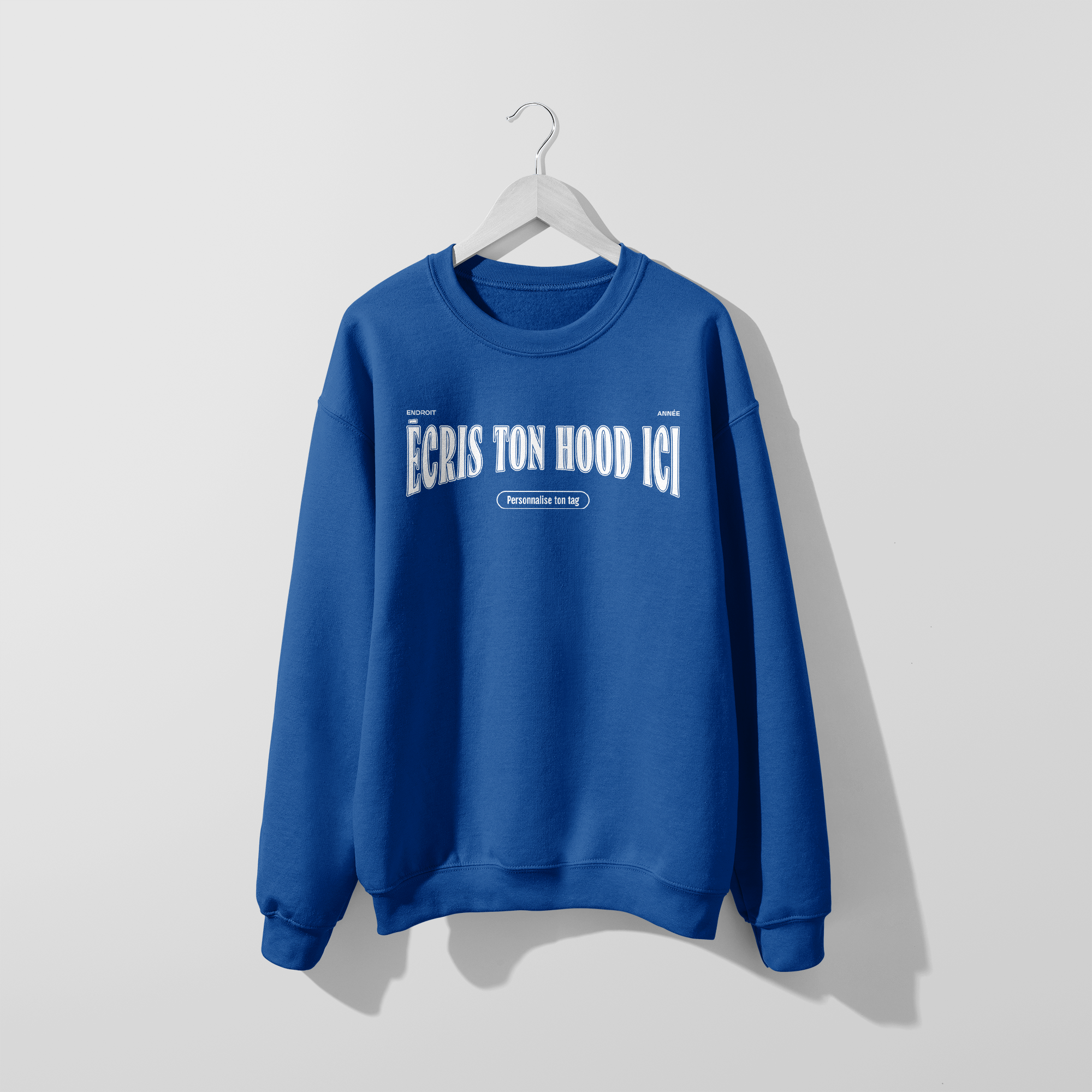 Mon Crew Confort - Adulte - Blanc - Hood personnalisé