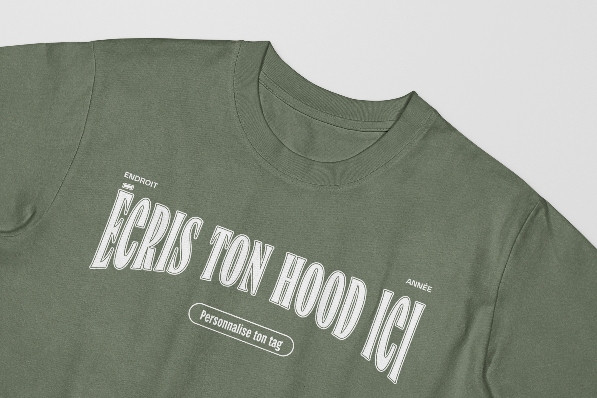 Mon T-Shirt Garçon - Adulte - Blanc - Hood personnalise