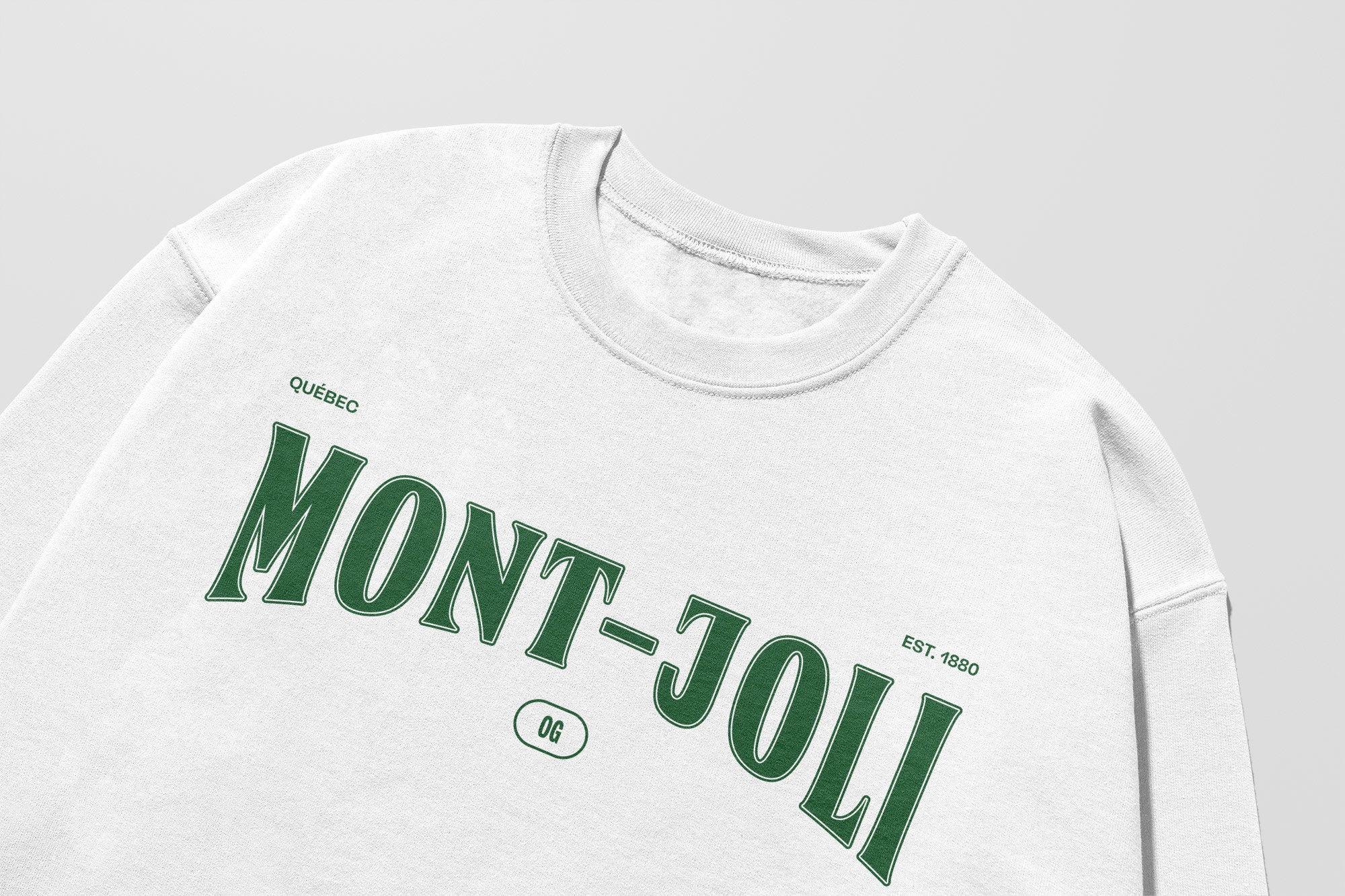 Mon Crew Fit - Adultes - Mont-Joli - Impression en Vert