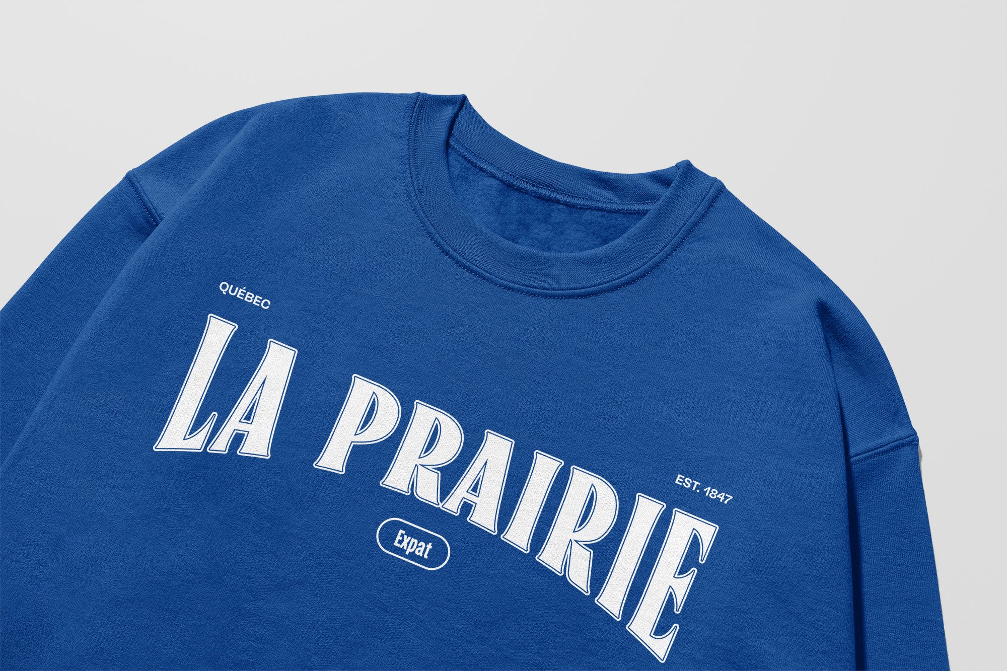 Mon Crew Confort - Adultes - La Prairie - Impression en Blanc