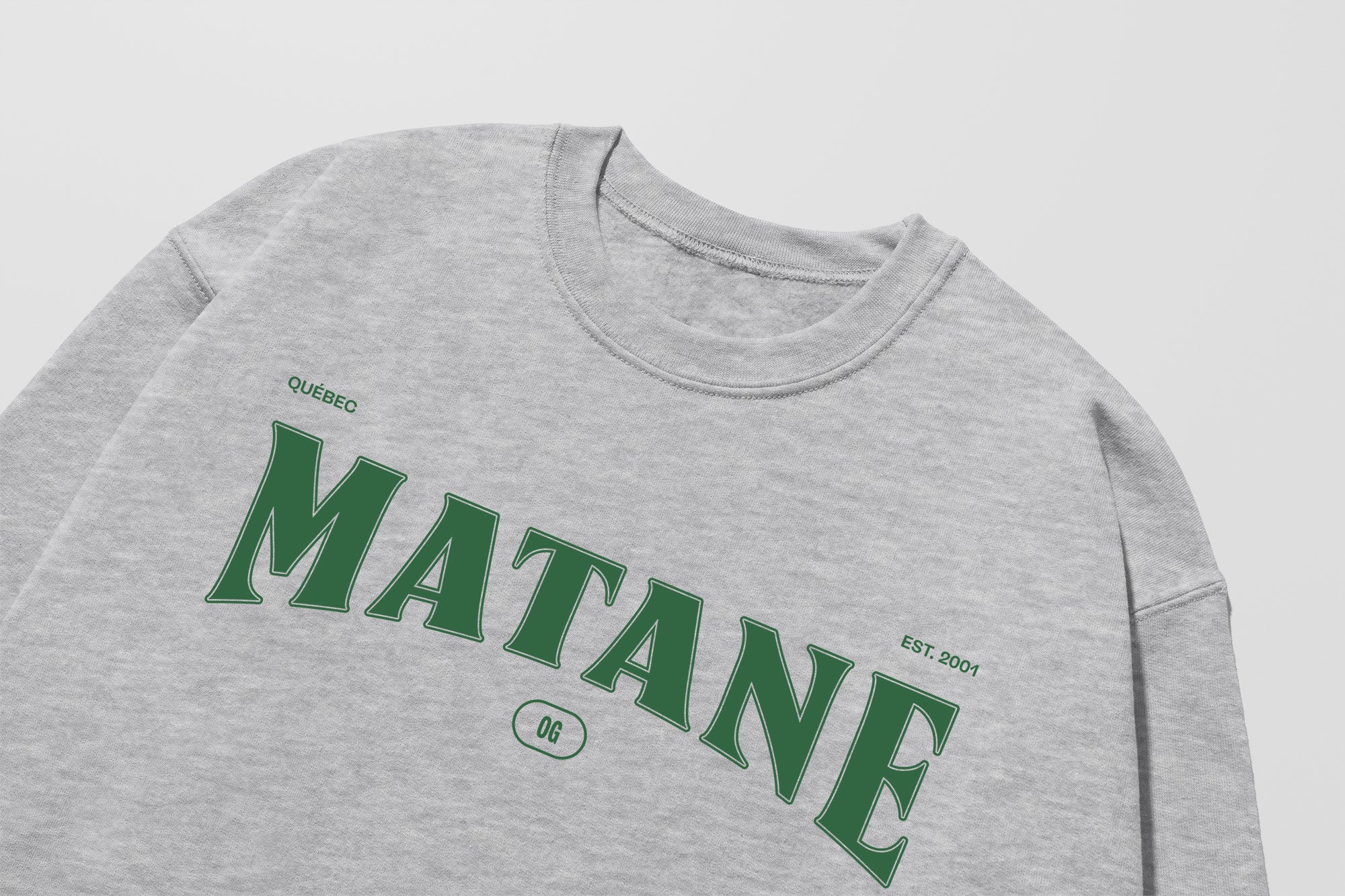 Mon Crew Fit - Adultes - Matane - Impression en Vert