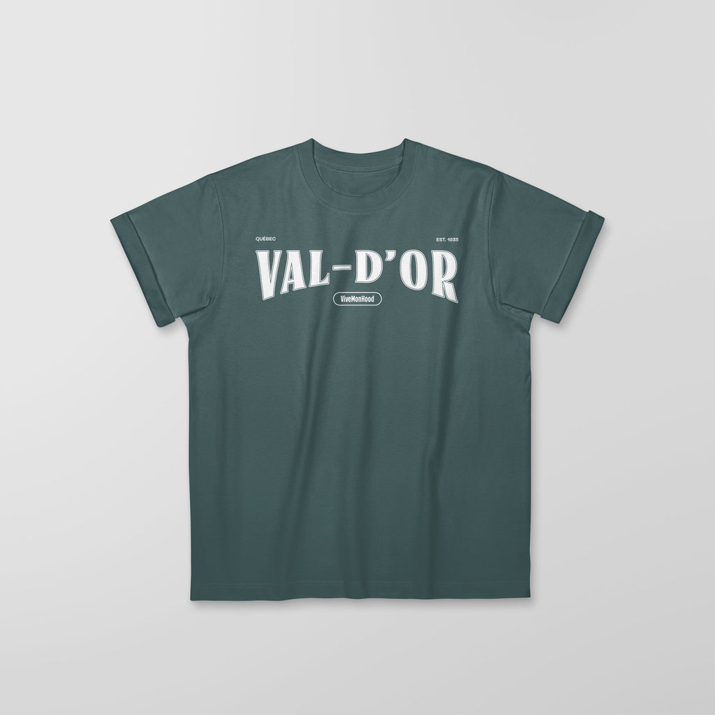 Mon T-Shirt Garçon - Adultes - Val-D'or - Impression en Blanc