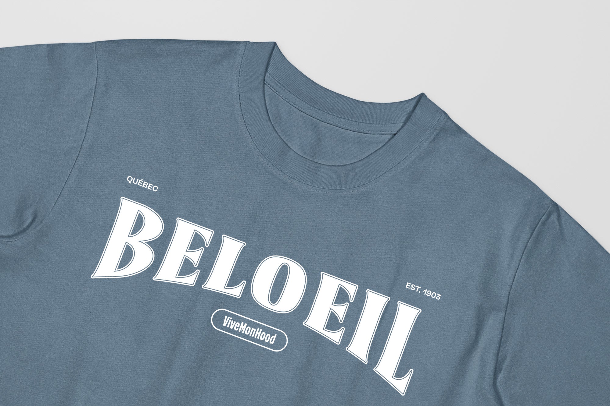 Mon T-Shirt Garçon - Adultes - Beloeil - Impression en Blanc