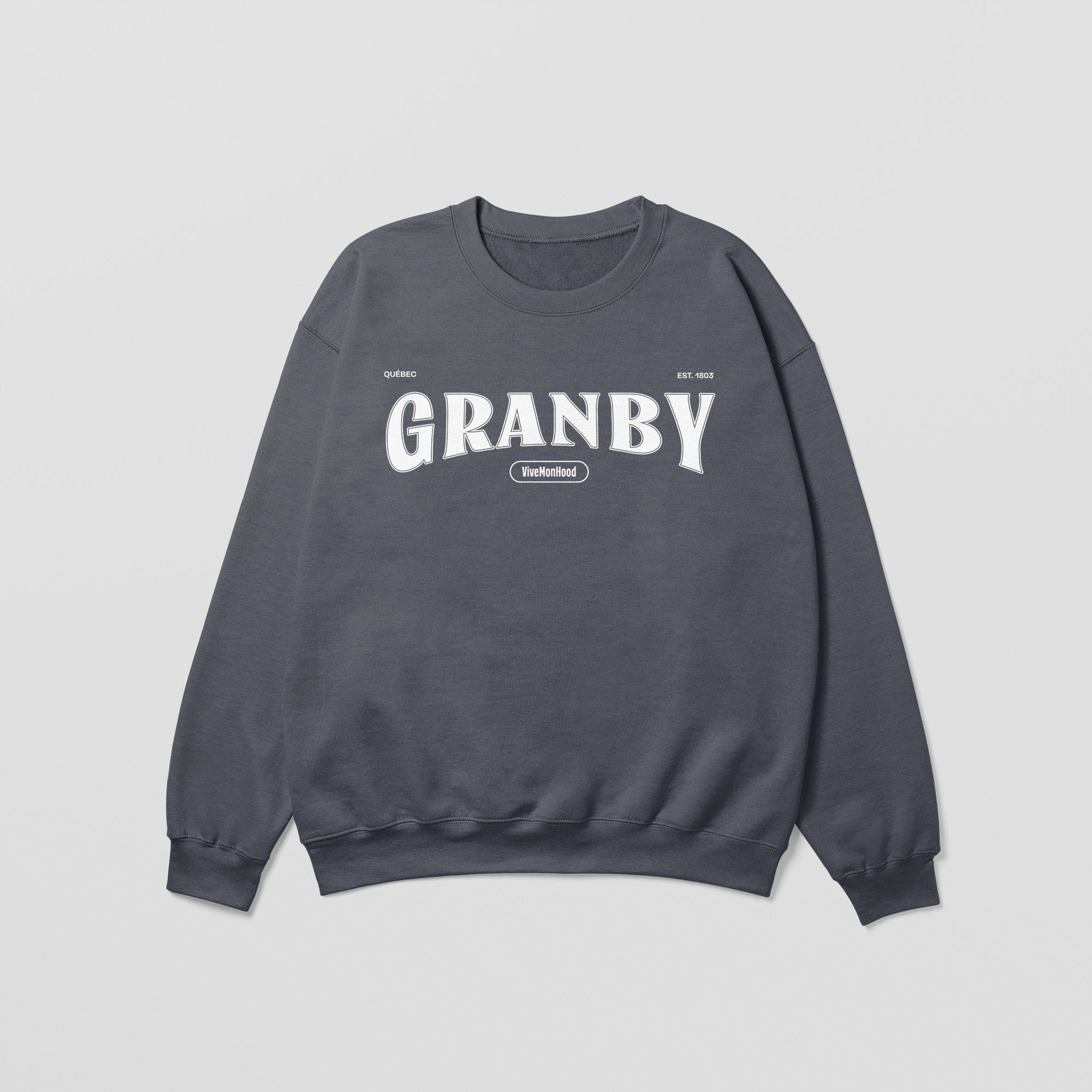 Mon Crew Fit - Enfants - Granby - Impression en Blanc