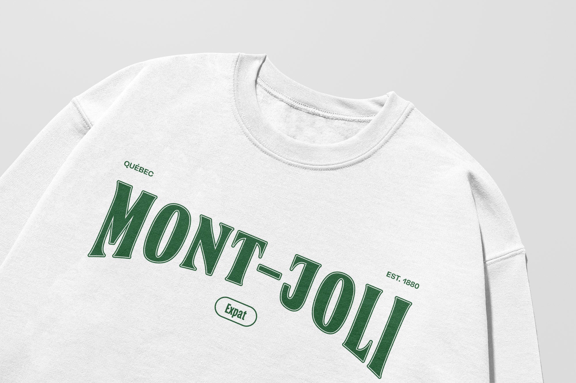 Mon Crew Fit - Adultes - Mont-Joli - Impression en Vert