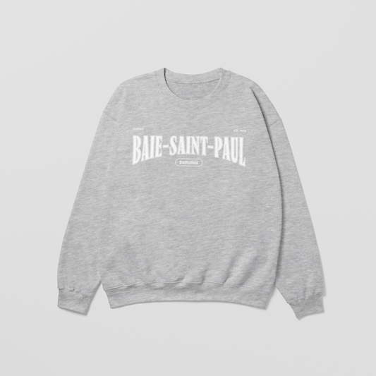 Mon Crew Fit - Baie-Saint-Paul - Enfant - Blanc - Sport Gray