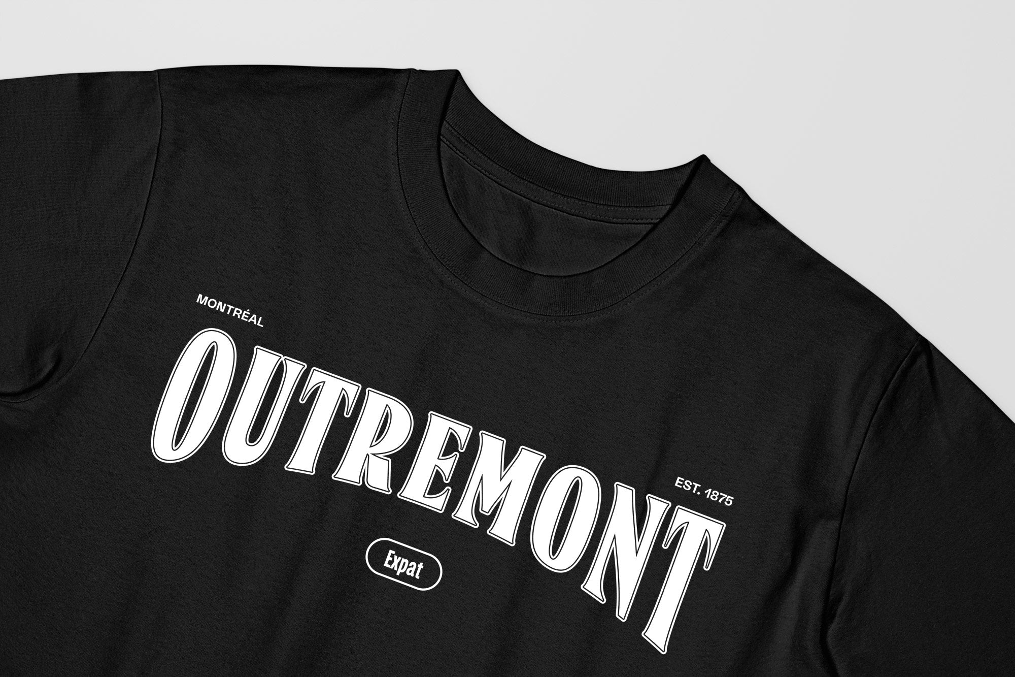 Mon T-Shirt Garçon - Adultes - Outremont - Impression en Blanc