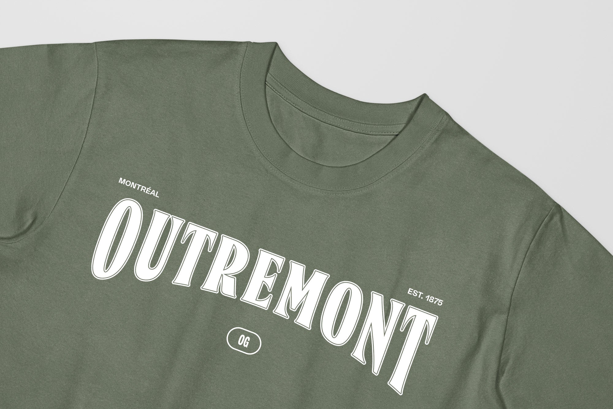Mon T-Shirt Garçon - Adultes - Outremont - Impression en Blanc