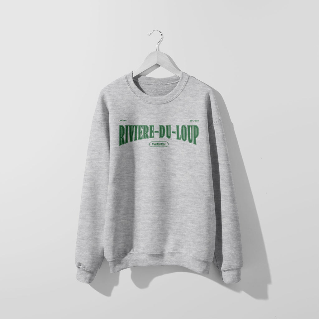Mon Crew Fit - Adultes - Rivière-du-Loup - Impression en Vert