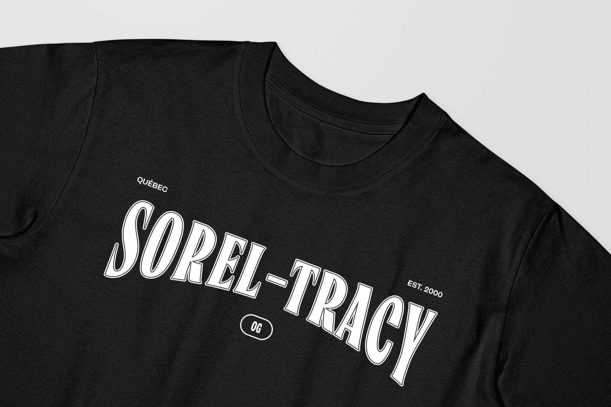 Mon T-Shirt Garçon - Adultes - Sorel-Tracy - Impression en Blanc
