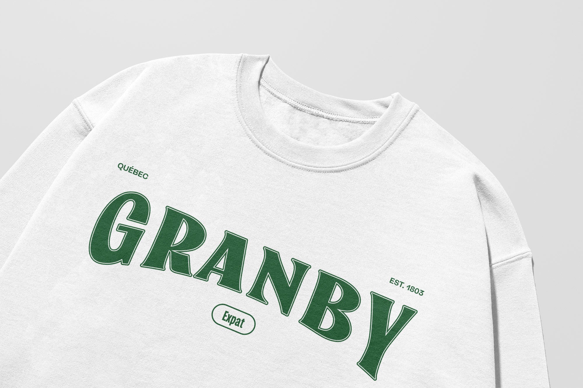 Mon Crew Fit - Adultes - Granby - Impression en Vert