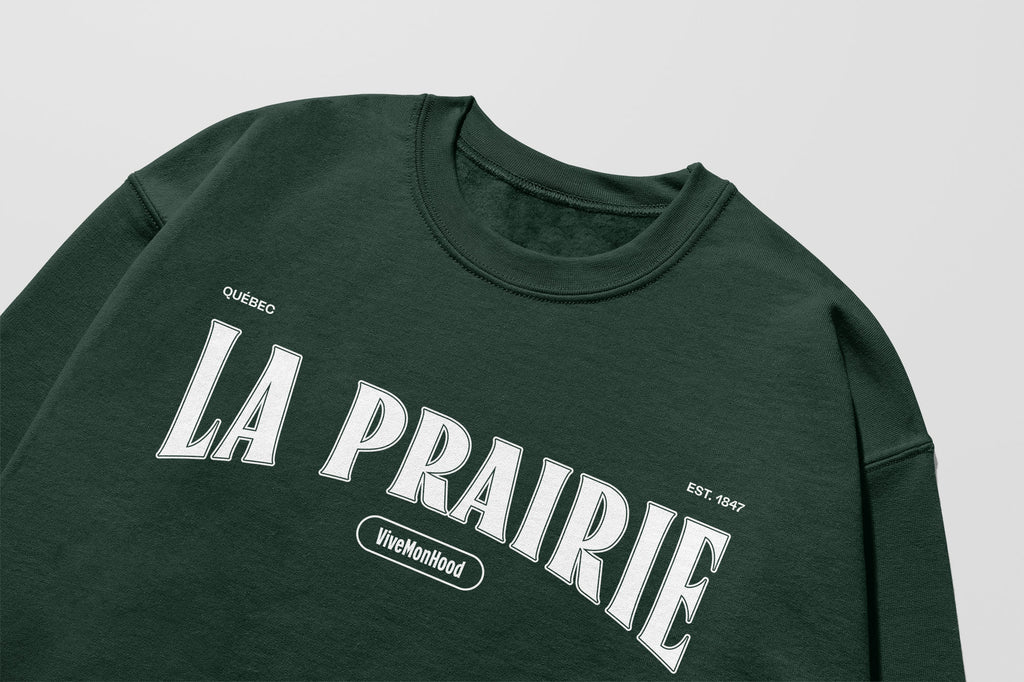 Mon Crew Confort - Adultes - La Prairie - Impression en Blanc