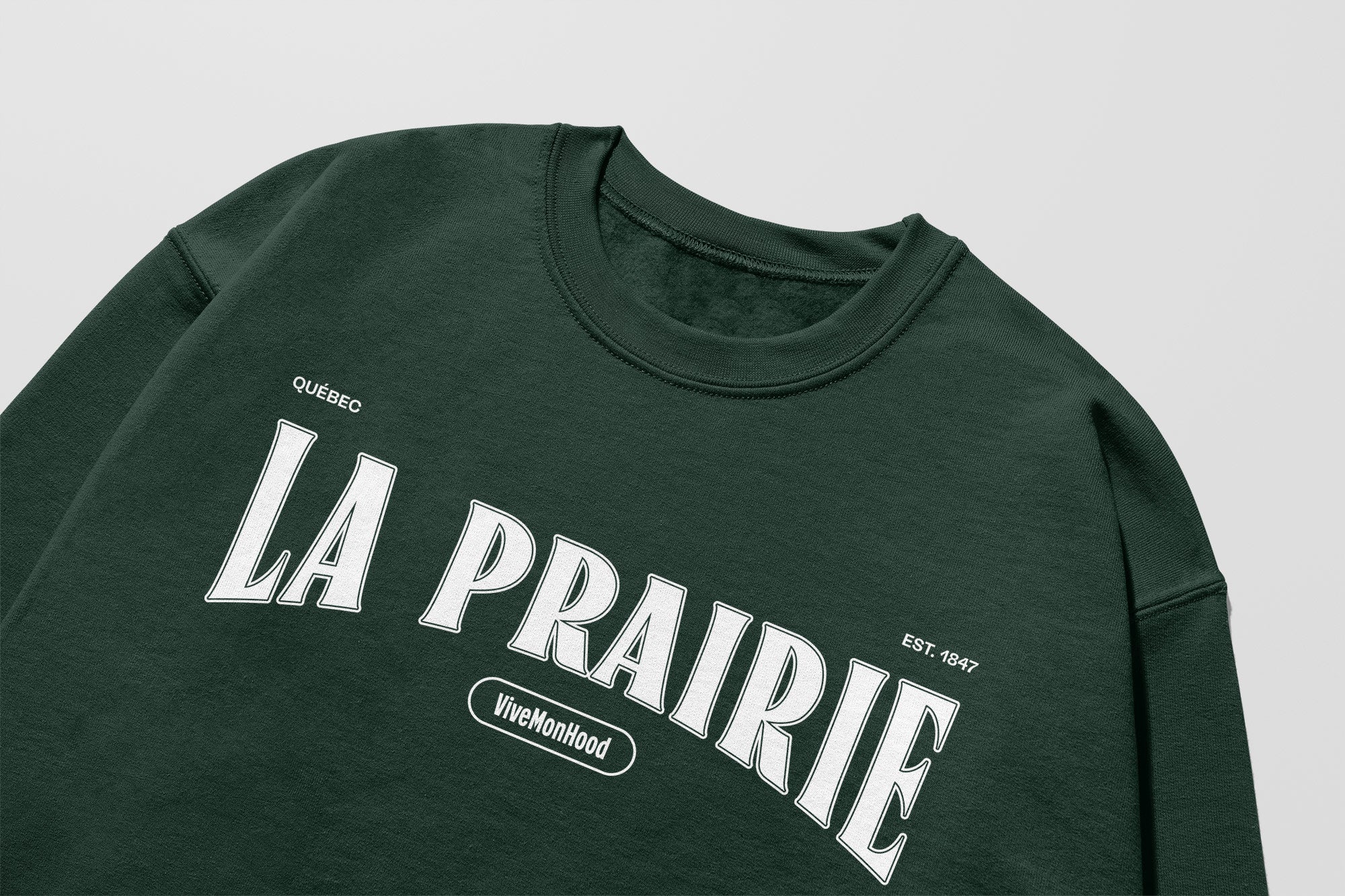 Mon Crew Confort - Adultes - La Prairie - Impression en Blanc