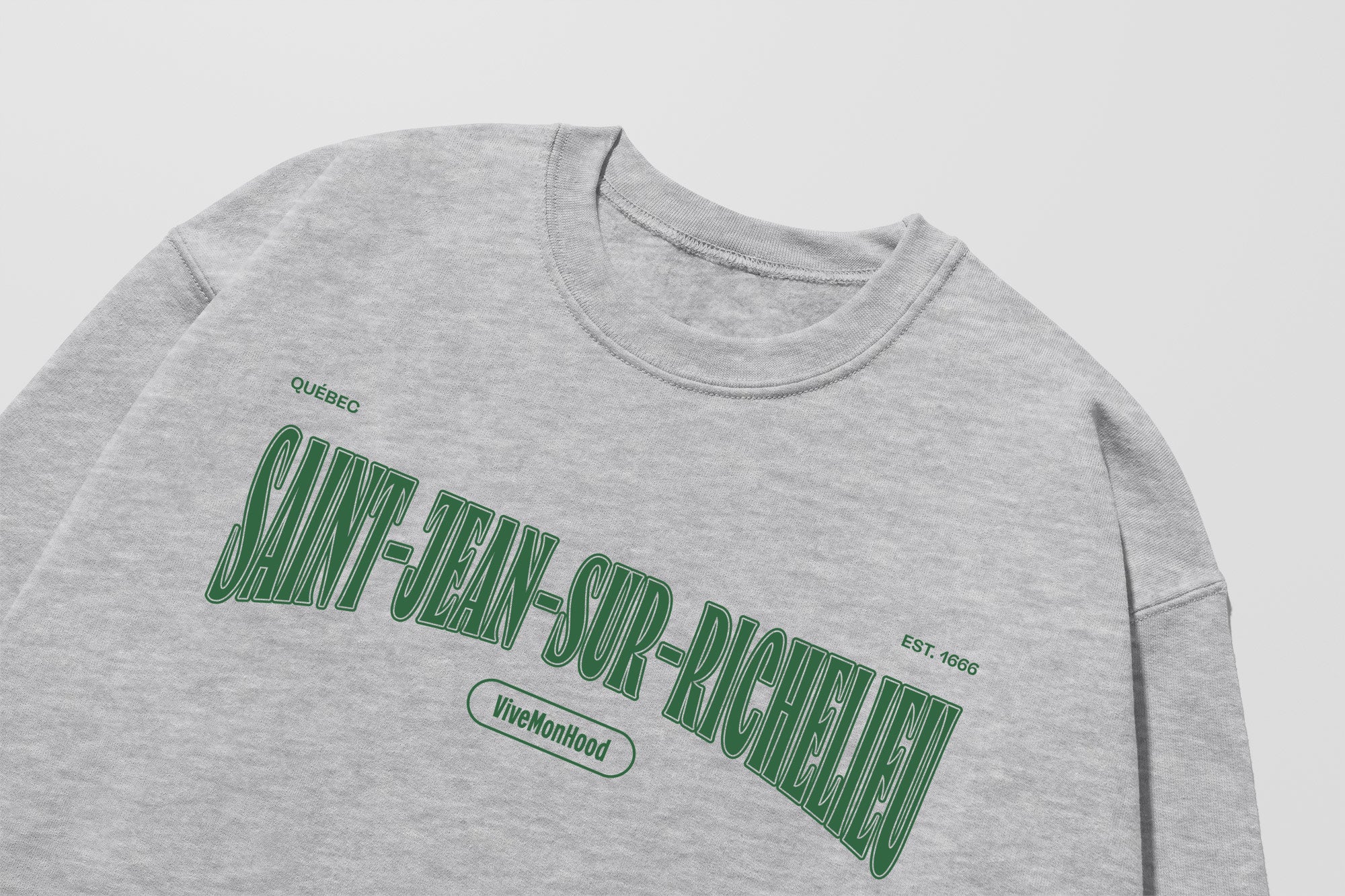 Mon Crew Fit - Adultes - Saint-Jean-Sur-Richelieu - Impression en Vert