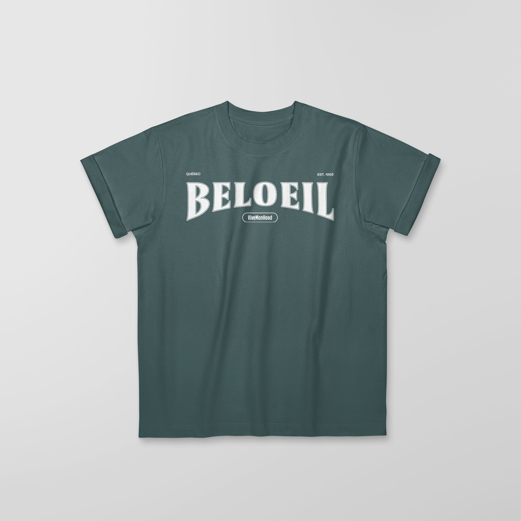Mon T-Shirt Garçon - Adultes - Beloeil - Impression en Blanc