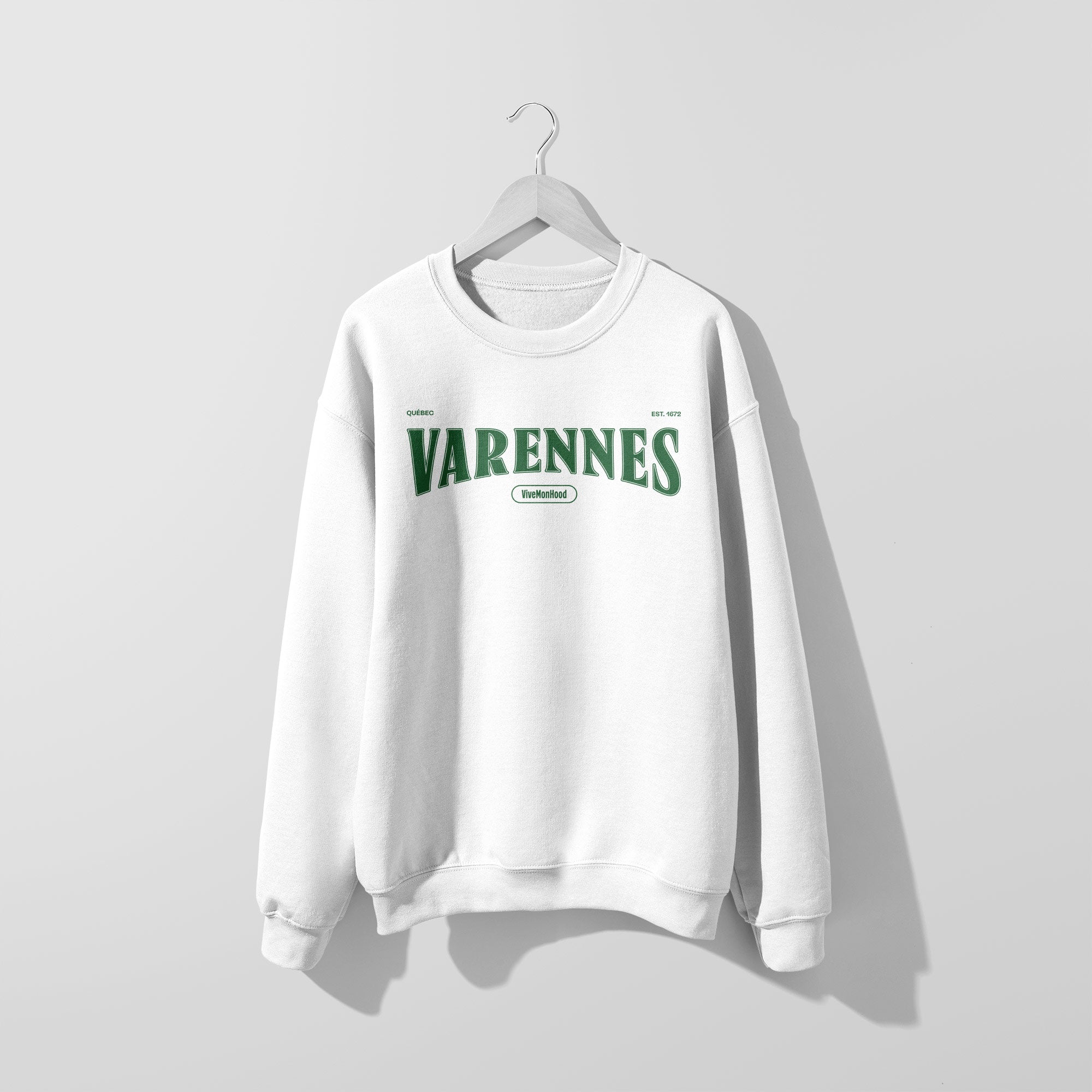 Mon Crew Fit - Adultes - Varennes - Impression en Vert