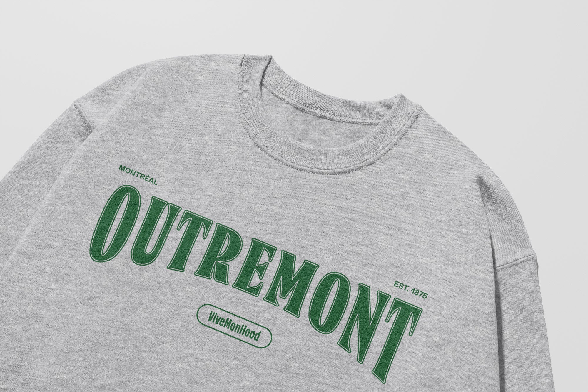 Mon Crew Fit - Adultes - Outremont - Impression en Vert