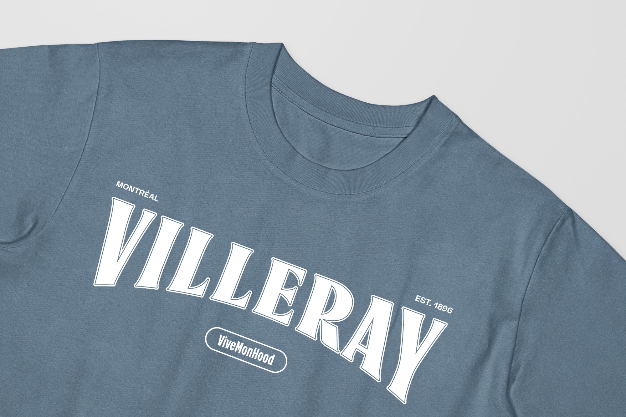 Mon T-Shirt Garçon - Adultes - Villeray - Impression en Blanc