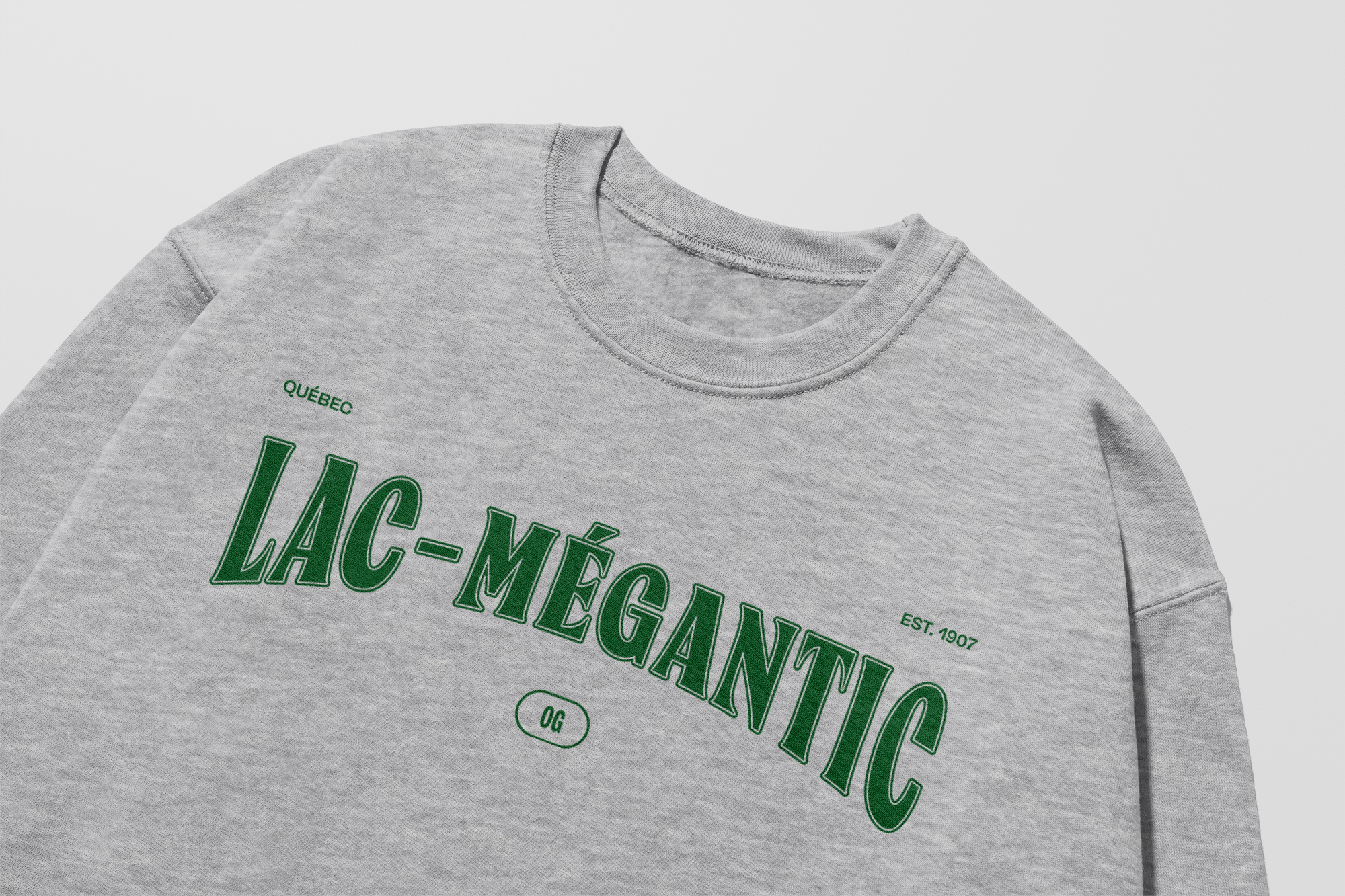Mon Crew Fit - Lac-Megantic - Adulte - Vert - Sport Gray