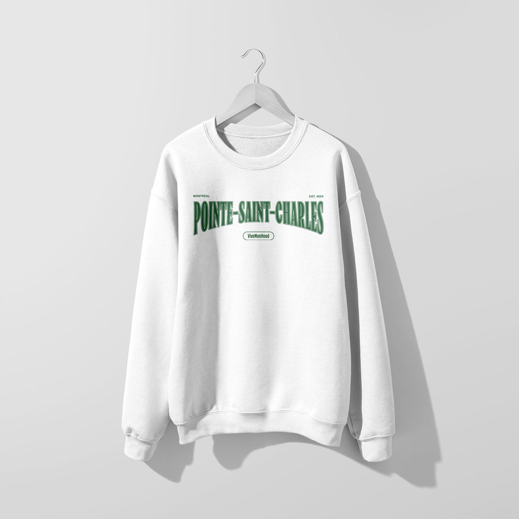 Mon Crew Fit - Adultes - Pointe-Saint-Charles - Impression en Vert