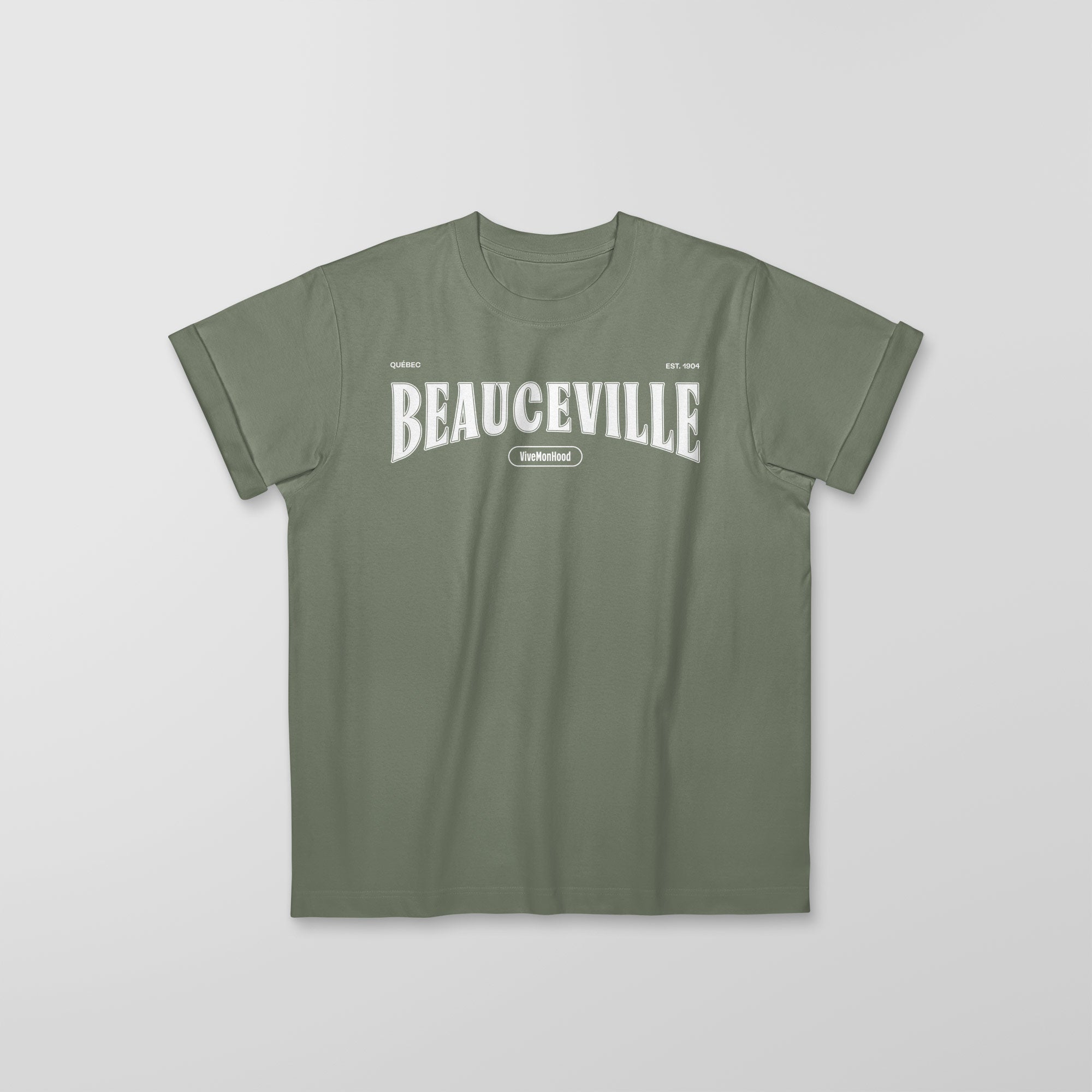 Mon T-Shirt Garçon - Adultes - Beauceville - Impression en Blanc