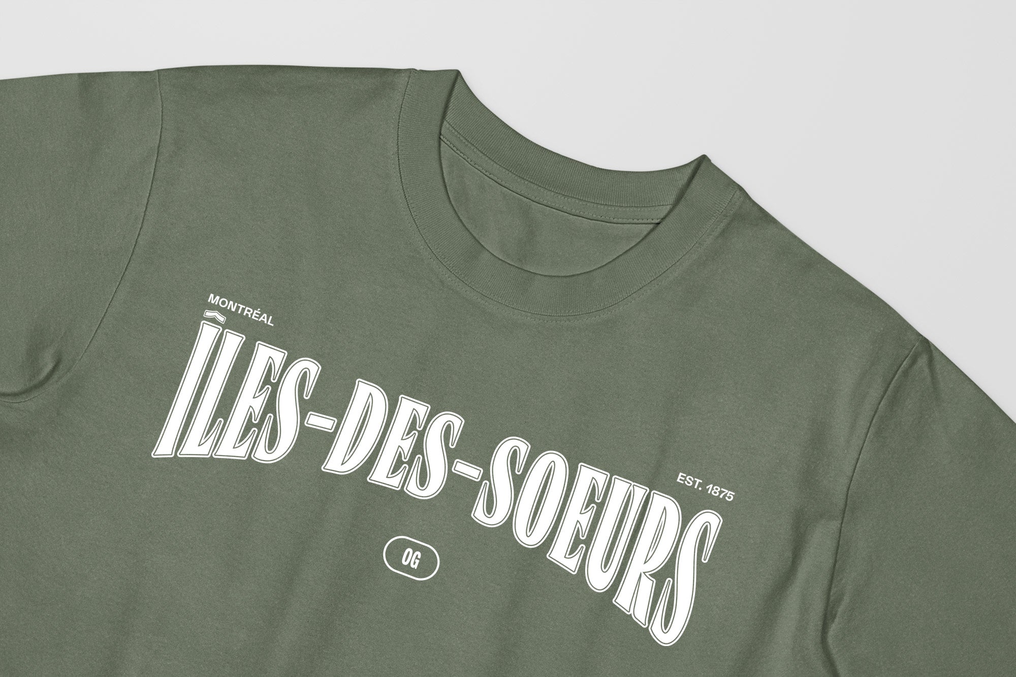Mon T-Shirt Garçon - Adultes - Îles-des-soeurs - Impression en Blanc