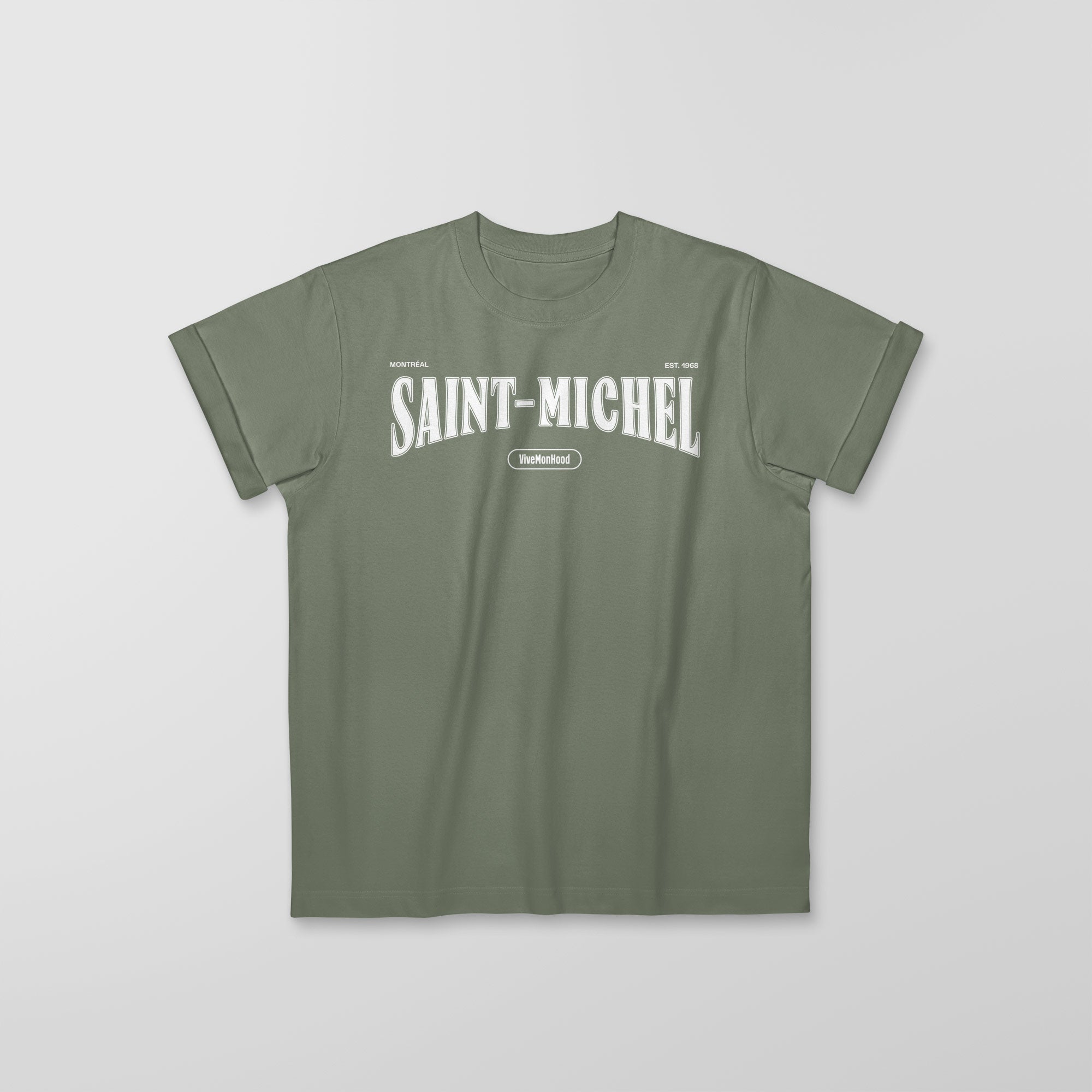Mon T-Shirt Garçon - Adultes - Saint-Michel - Impression en Blanc
