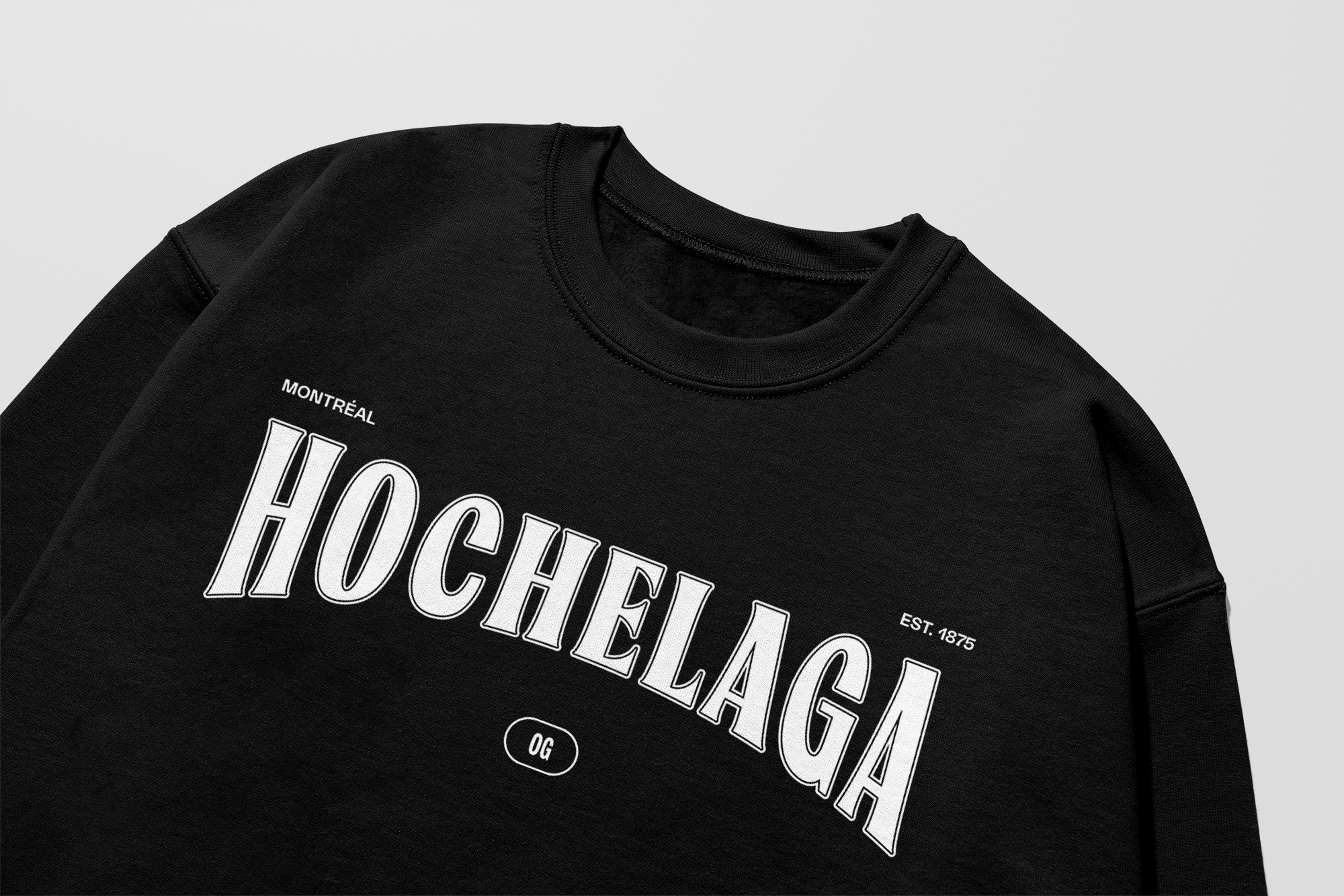 Mon Crew Fit - Hochelaga - Adulte - Blanc - Noir