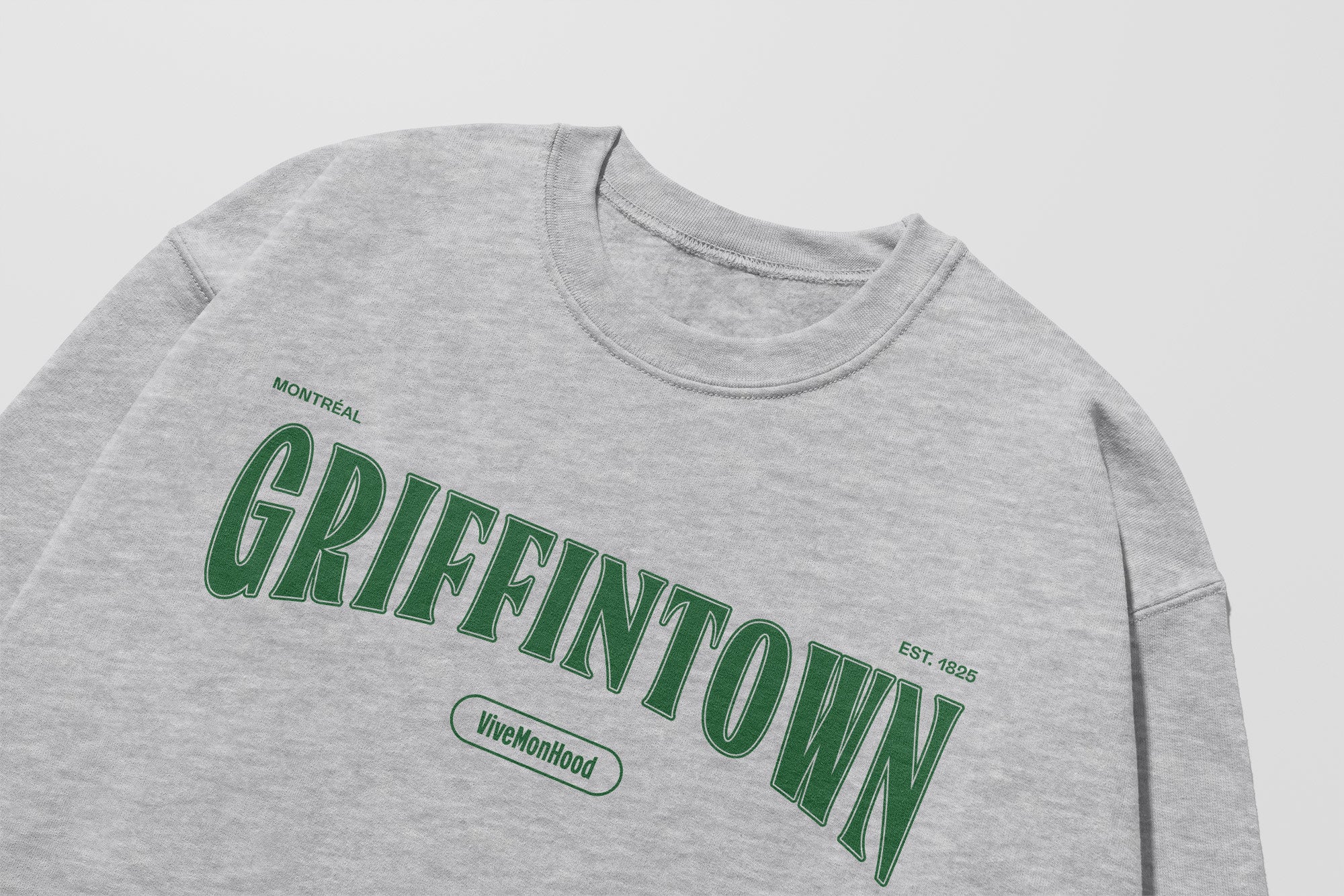 Mon Crew Fit - Adultes - Griffintown - Impression en Vert