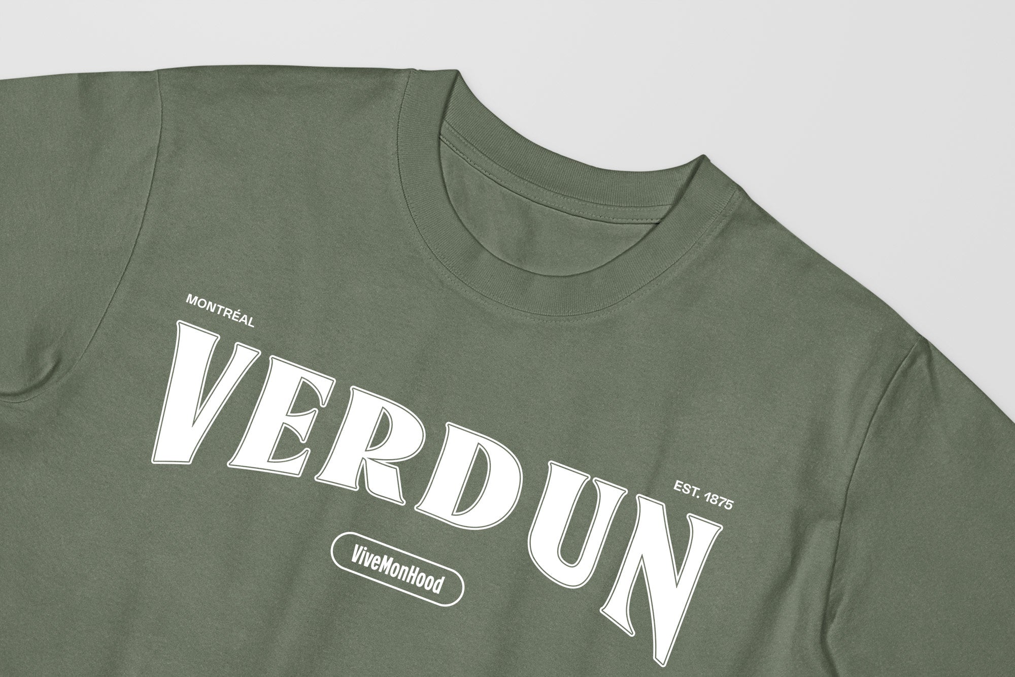Mon T-Shirt Garçon - Adultes - Verdun - Impression en Blanc