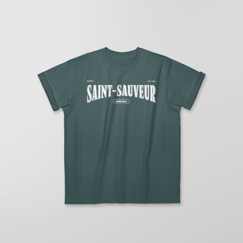 Mon T-Shirt Garçon - Adultes - Saint-Sauveur - Impression en Blanc