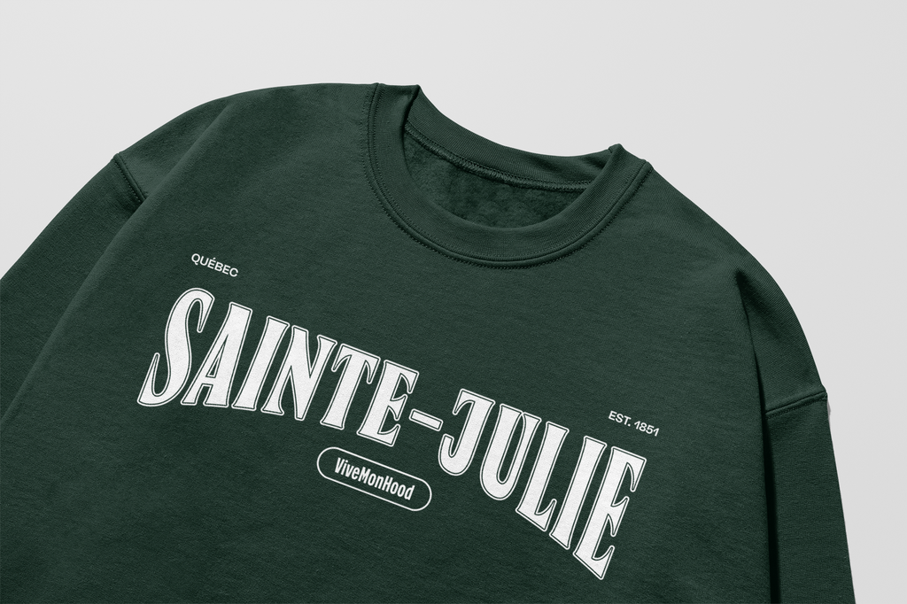 Mon Crew Confort - Sainte-Julie - Adulte - Blanc - Forêt