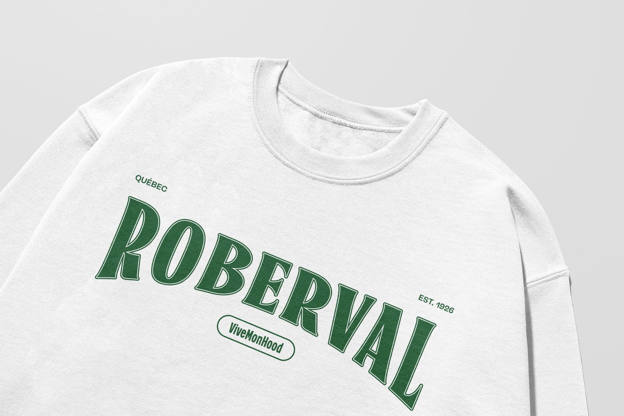 Mon Crew Fit - Adultes - Roberval - Impression en Vert