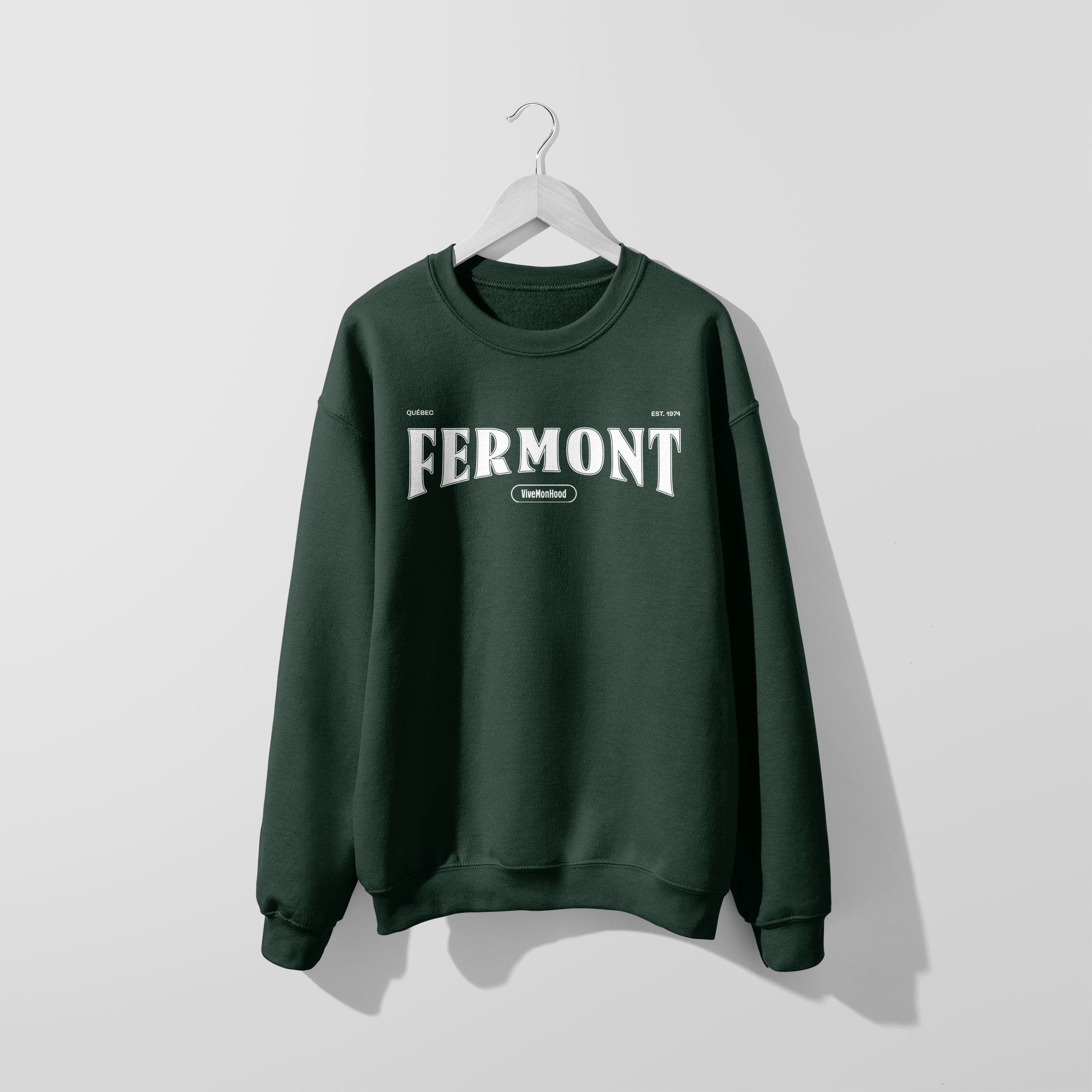 Mon Crew Confort - Adultes - Fermont - Impression en Blanc