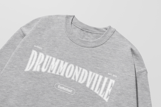 Mon Crew Fit - Drummondville - Adulte - Blanc - Sport Gray