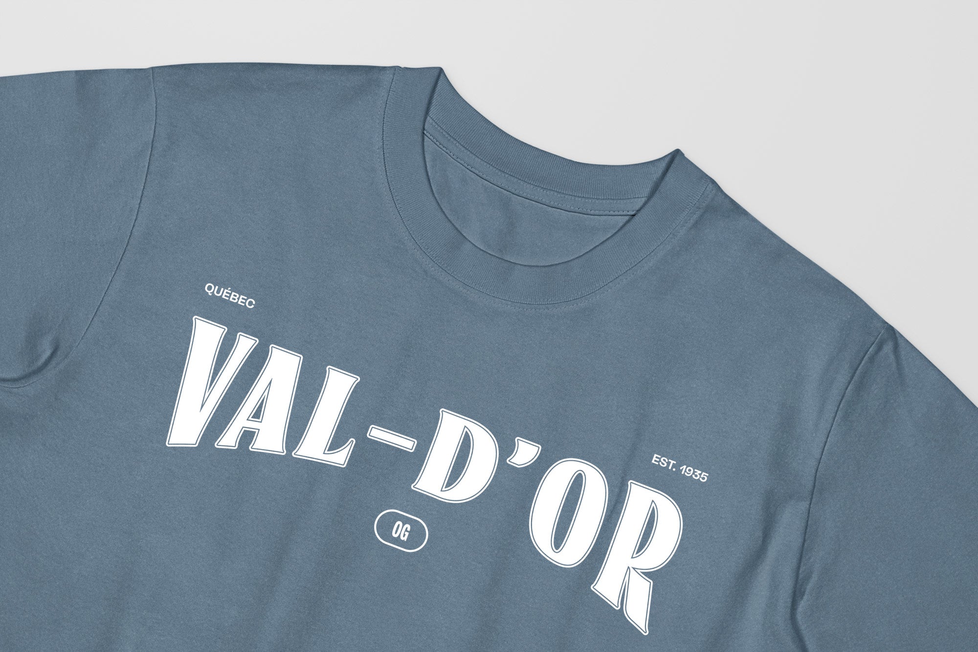 Mon T-Shirt Garçon - Adultes - Val-D'or - Impression en Blanc