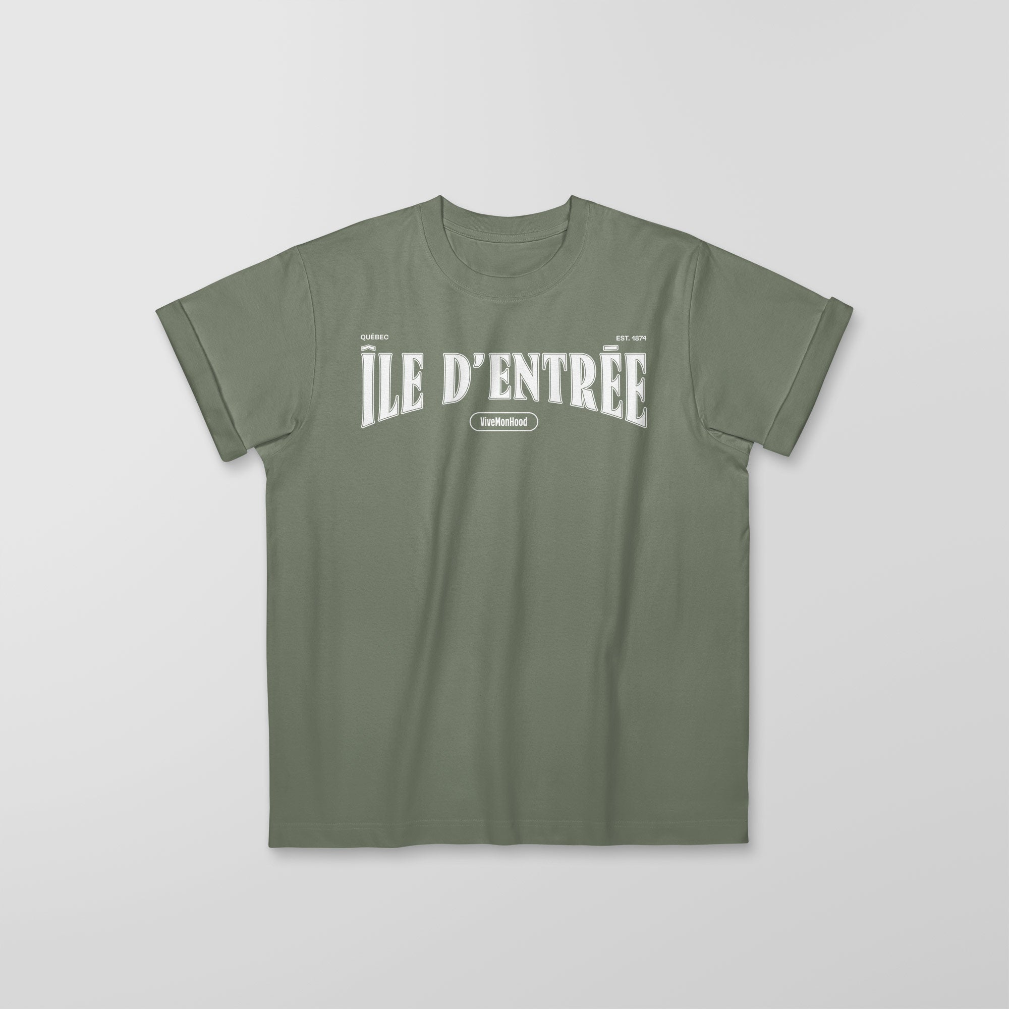 Mon T-Shirt Garçon - Adultes - Ile d'entree - Impression en Blanc