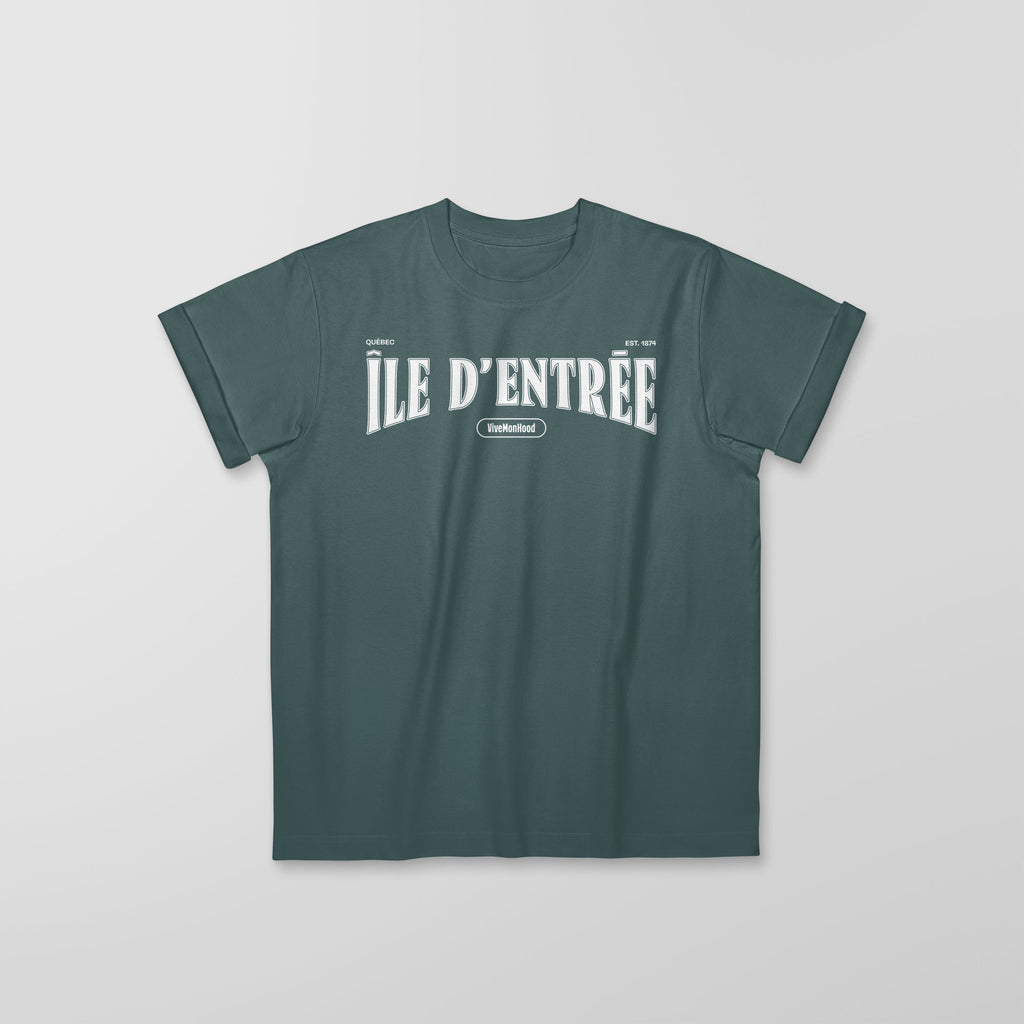 Mon T-Shirt Garçon - Adultes - Ile d'entree - Impression en Blanc