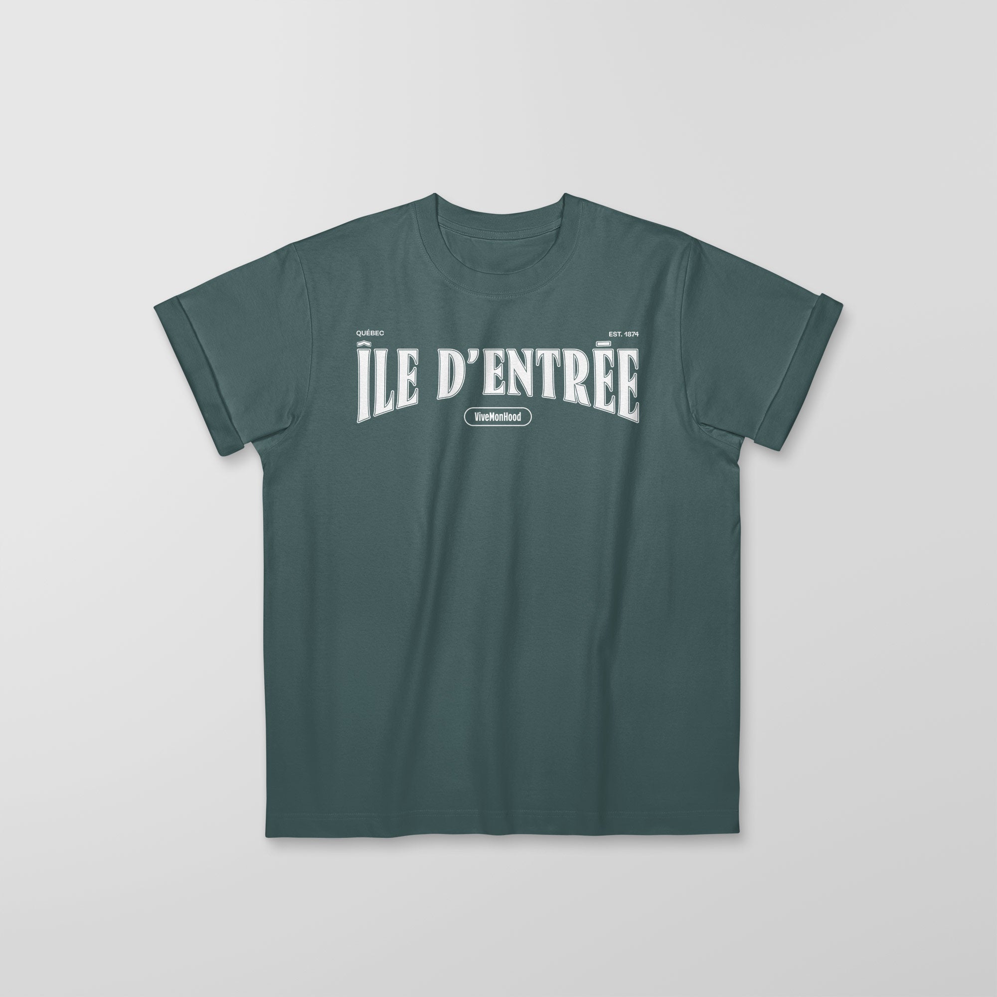 Mon T-Shirt Garçon - Adultes - Ile d'entree - Impression en Blanc