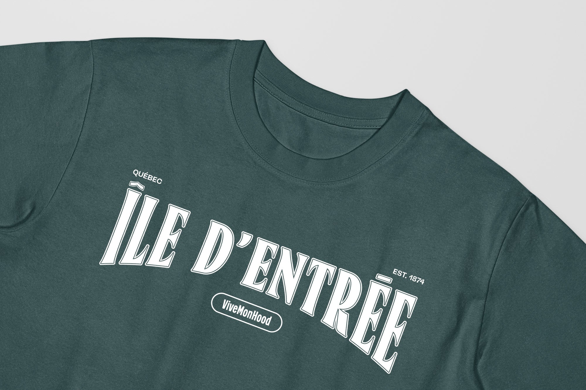 Mon T-Shirt Garçon - Adultes - Ile d'entree - Impression en Blanc