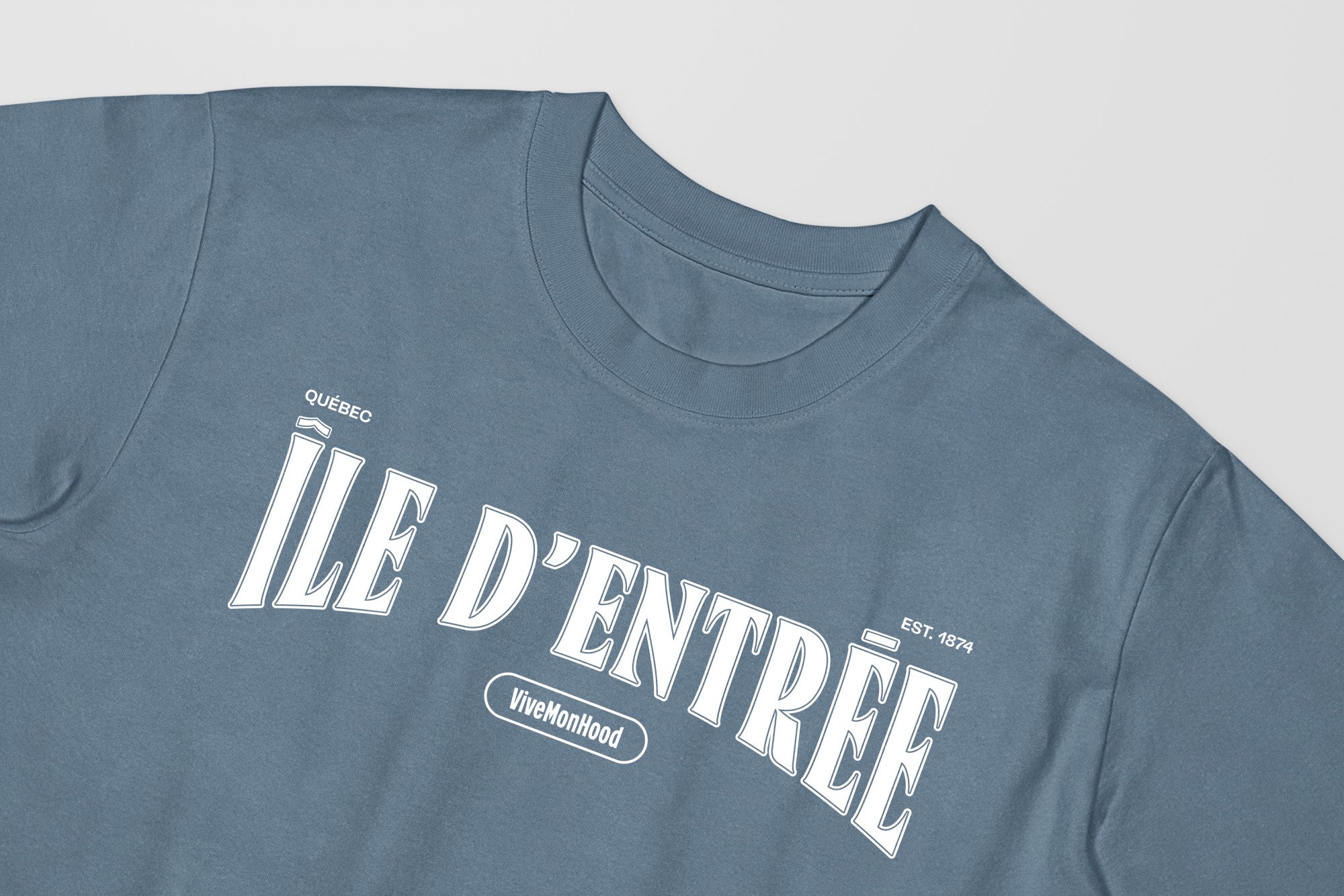 Mon T-Shirt Garçon - Adultes - Ile d'entree - Impression en Blanc
