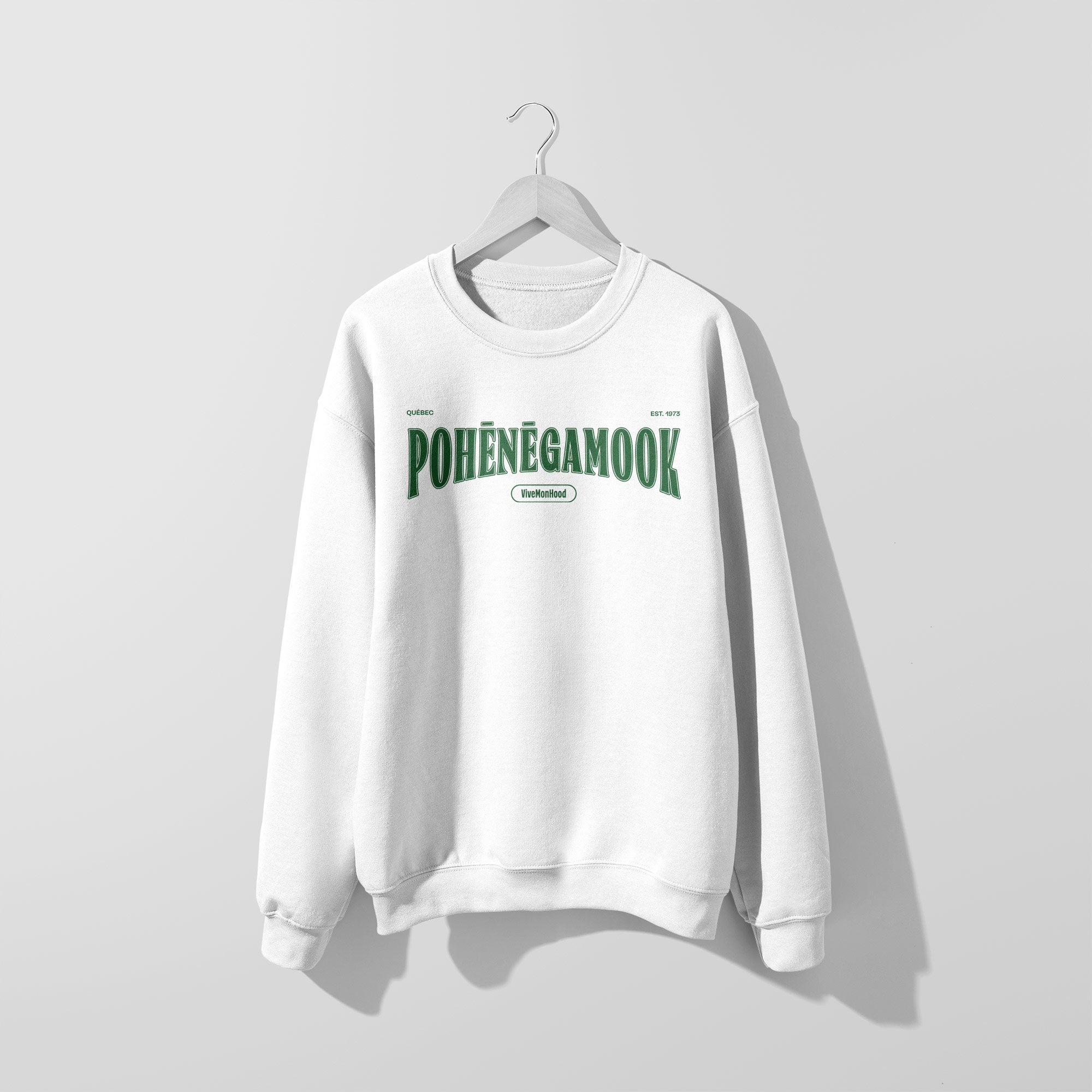 Mon Crew Fit - Adultes - Pohenegamook - Impression en Vert