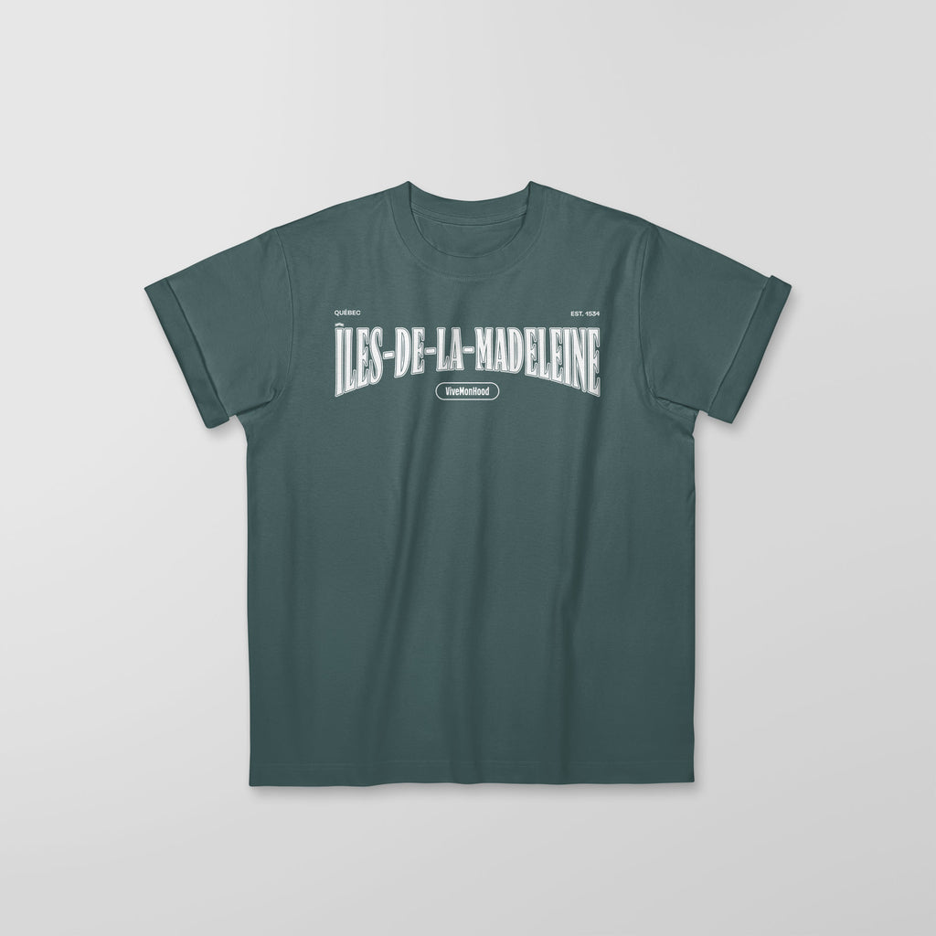 Mon T-Shirt Garçon - Adultes - Îles-de-la-Madeleine - Impression en Blanc