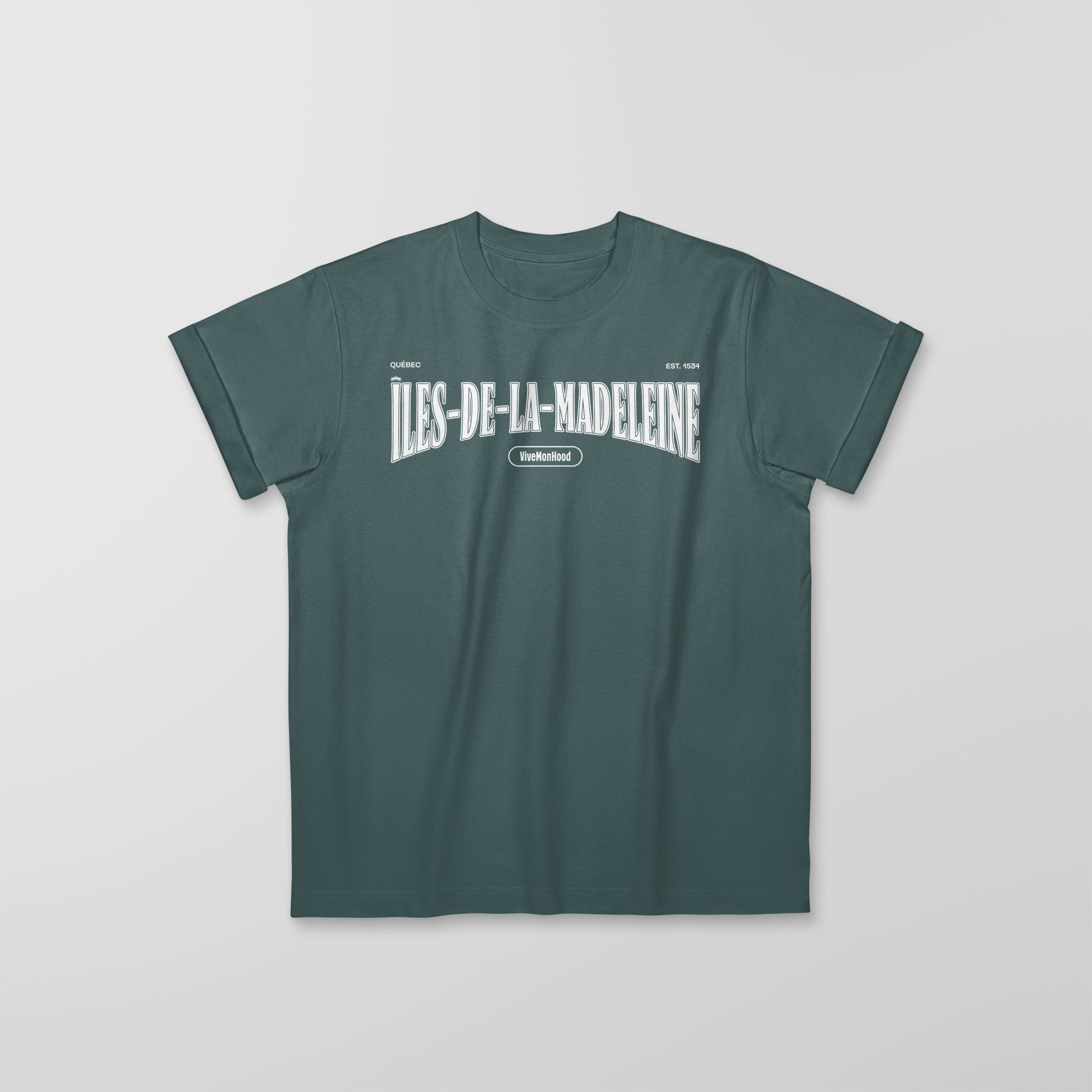 Mon T-Shirt Garçon - Adultes - Îles-de-la-Madeleine - Impression en Blanc