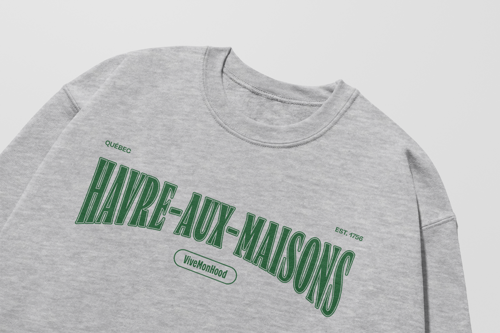 Mon Crew Fit - Havre-aux-Maisons - Adulte - Vert - Sport Gray