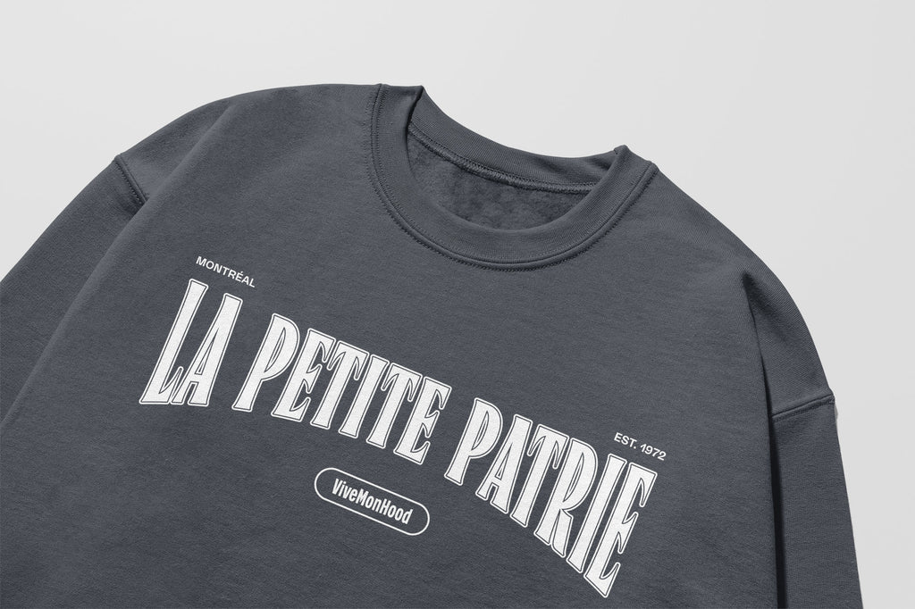 Mon Crew Fit - Enfants - La Petite Patrie - Impression en Blanc