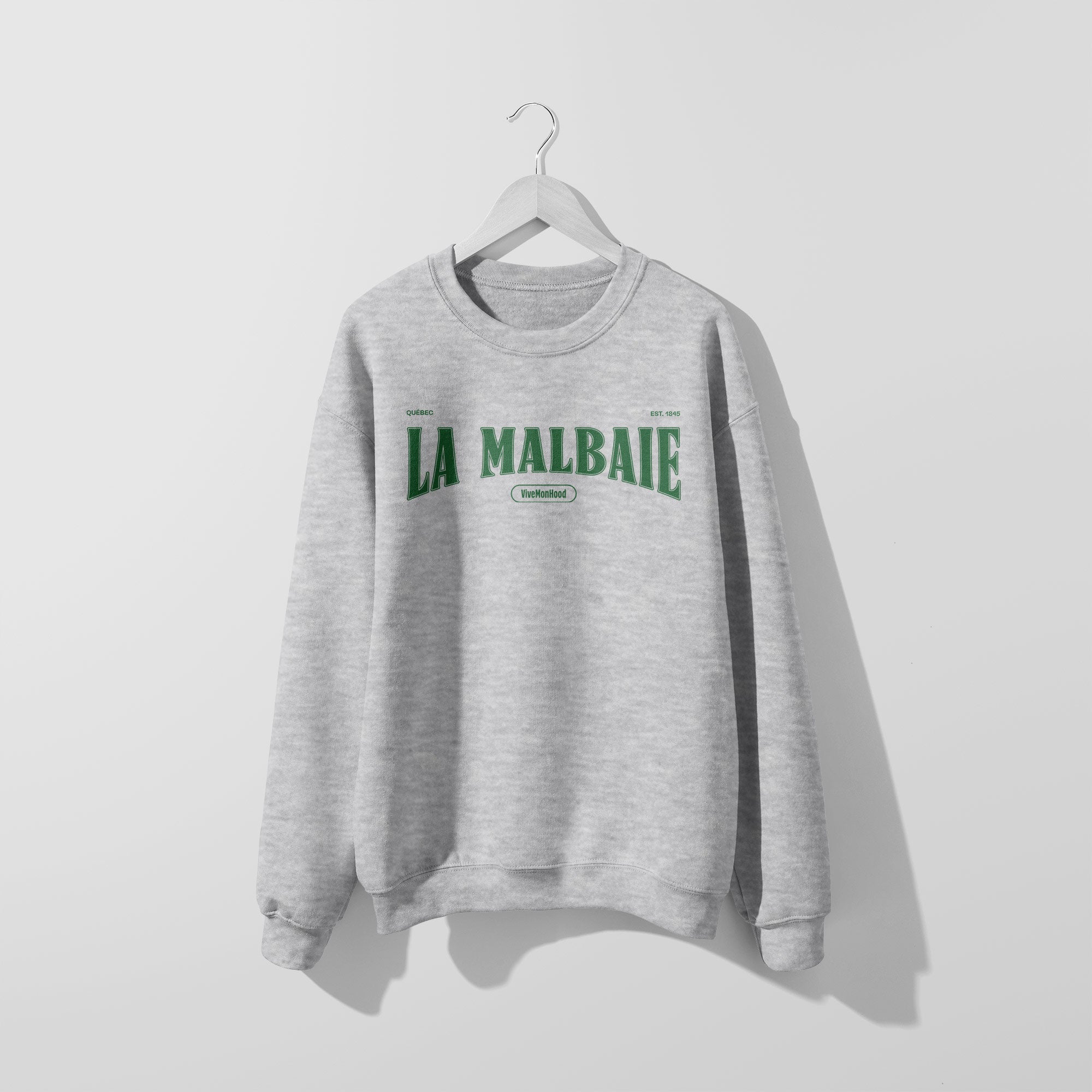 Mon Crew Fit - Adultes - La Malbaie - Impression en Vert